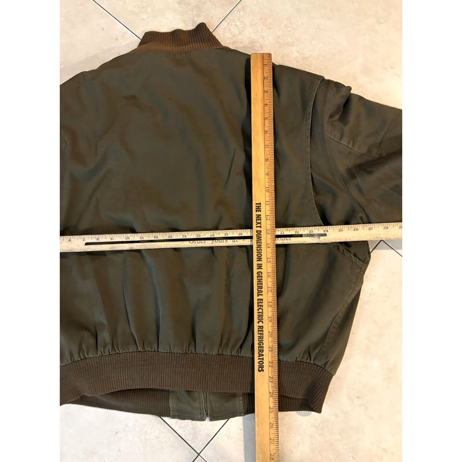 Tommy Hilfiger VINTAGE Tommy Hilfiger Jacket Mens Large Green Cotton Bomber Zip Hong Kong 90s Size US L / EU 52-54 / 3 - 6 Thumbnail