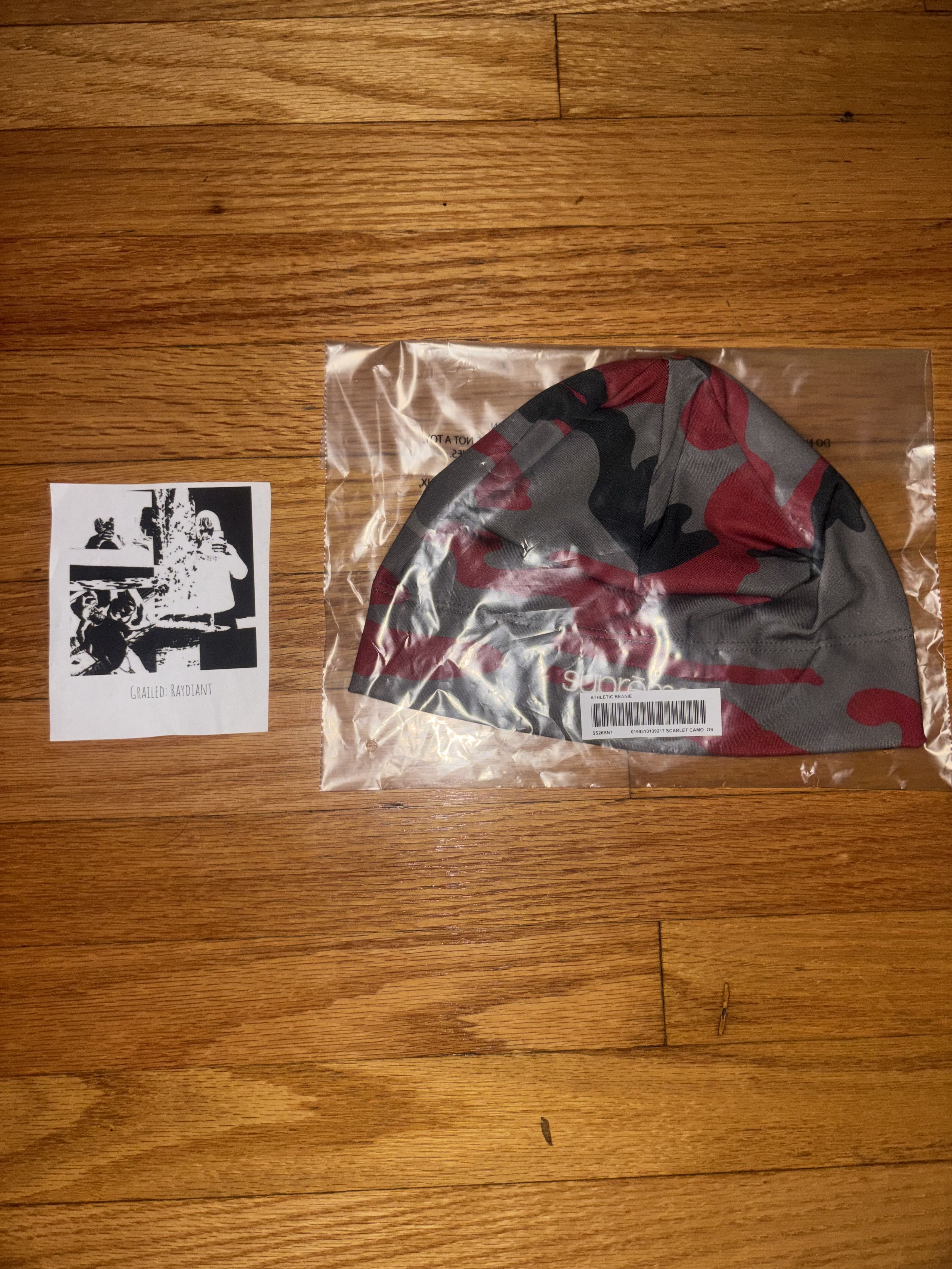 Supreme SS26 Base Layer Beanie Red Camo Size ONE SIZE - 1 Thumbnail