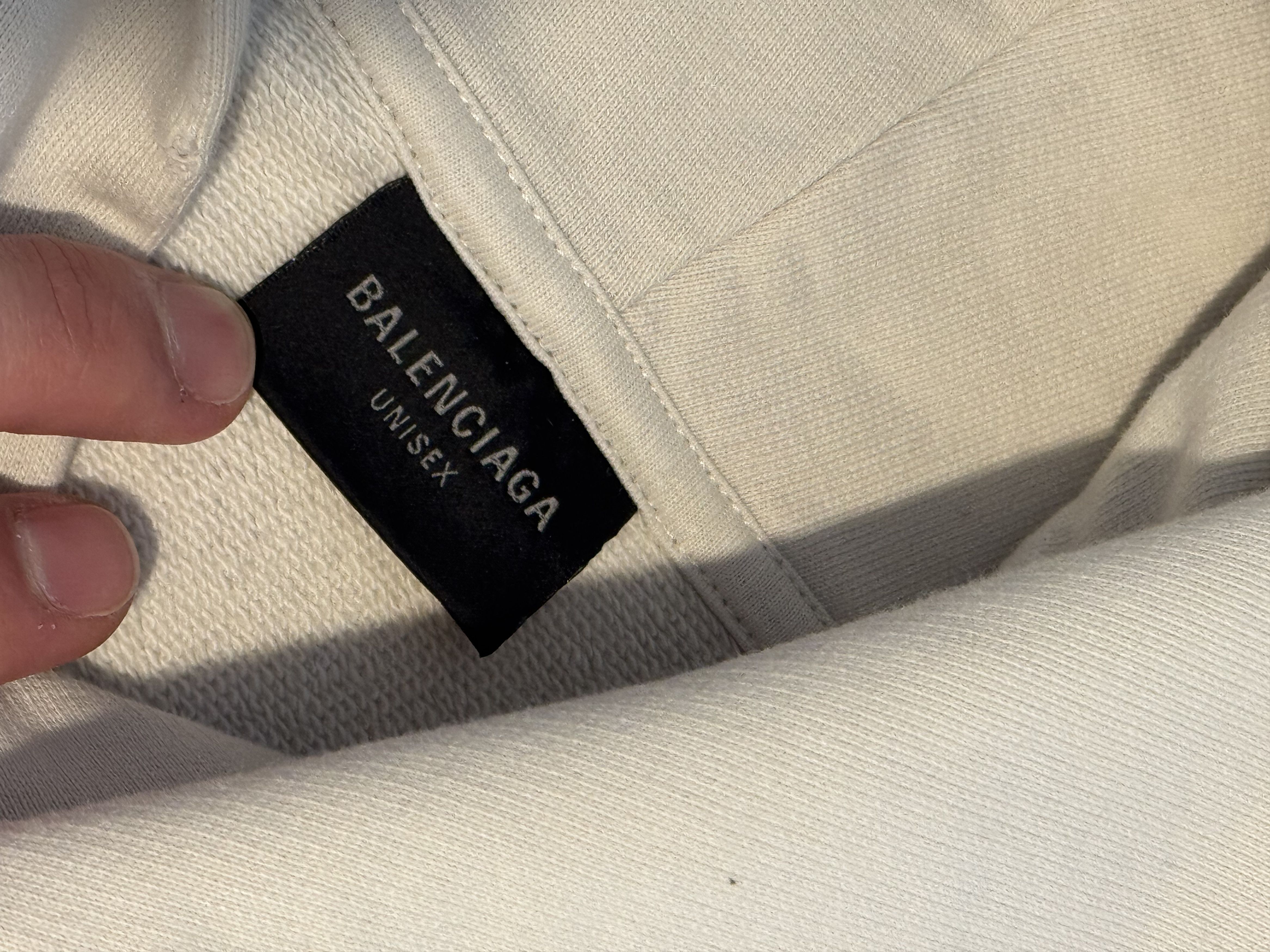 Balenciaga BALENCIAGA AW22 BE DIFFERENT APPLE HOODIE CREME WHITE Size US L / EU 52-54 / 3 - 4 Thumbnail
