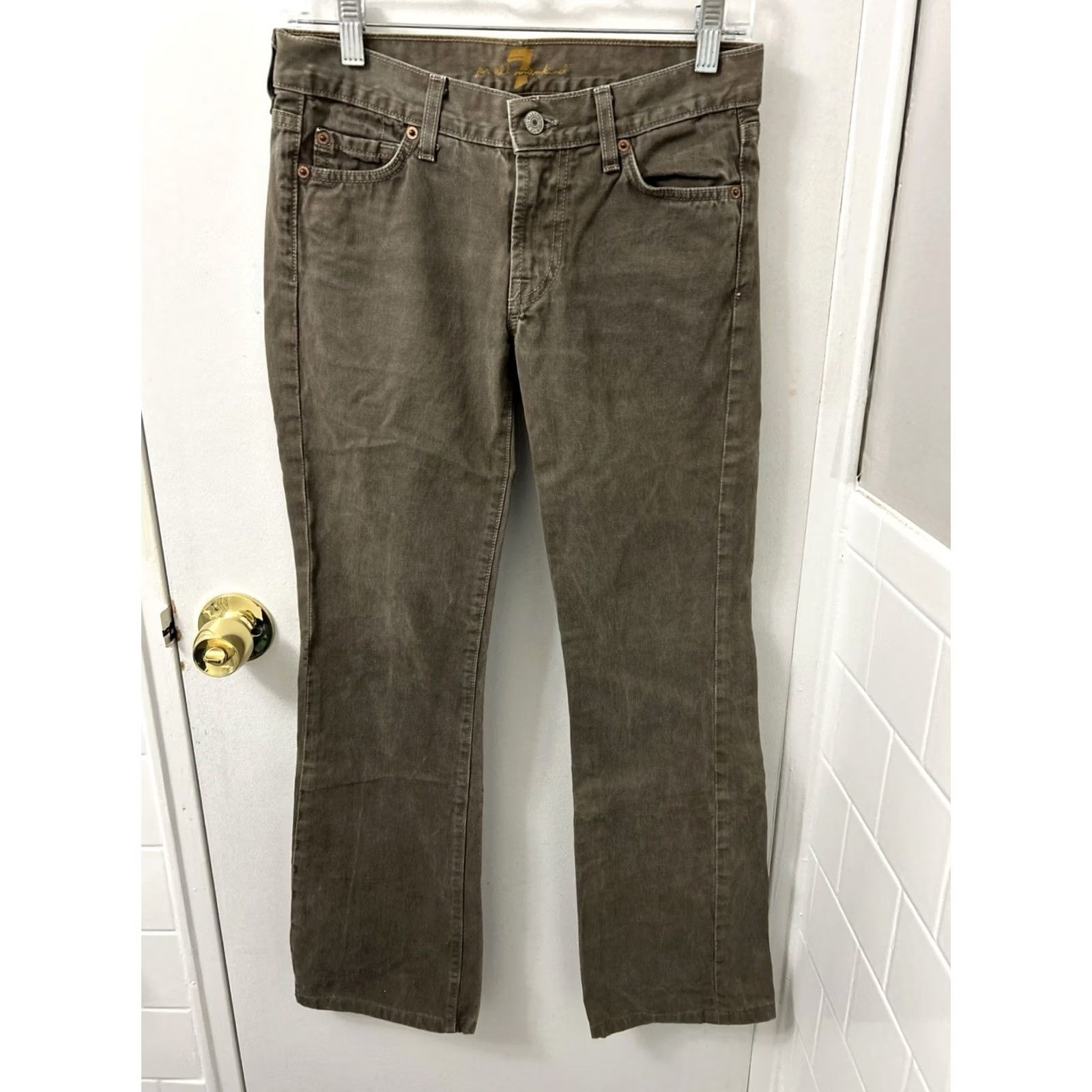 7 For All Mankind VTG 7 for All Mankind Bootcut Jeans Womens 26x30 Brown Made In USA Denim Bootsuit? Size 26" / US 2 / IT 38 - 2 Thumbnail