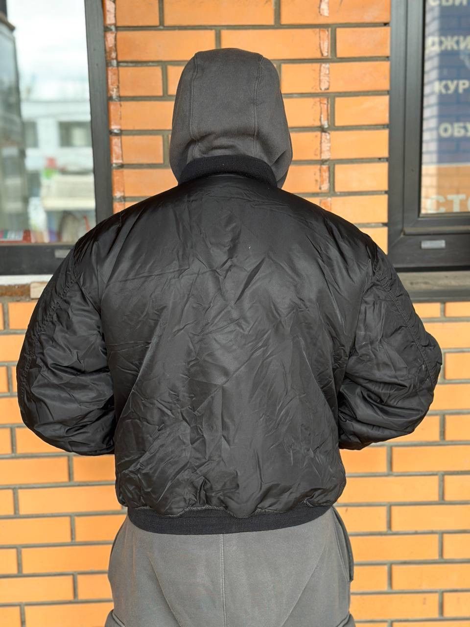 Vintage VTG Flyers Intermediate MA-1 Bomber Jacket Men XLarge Black Size US XL / EU 56 / 4 - 4 Thumbnail