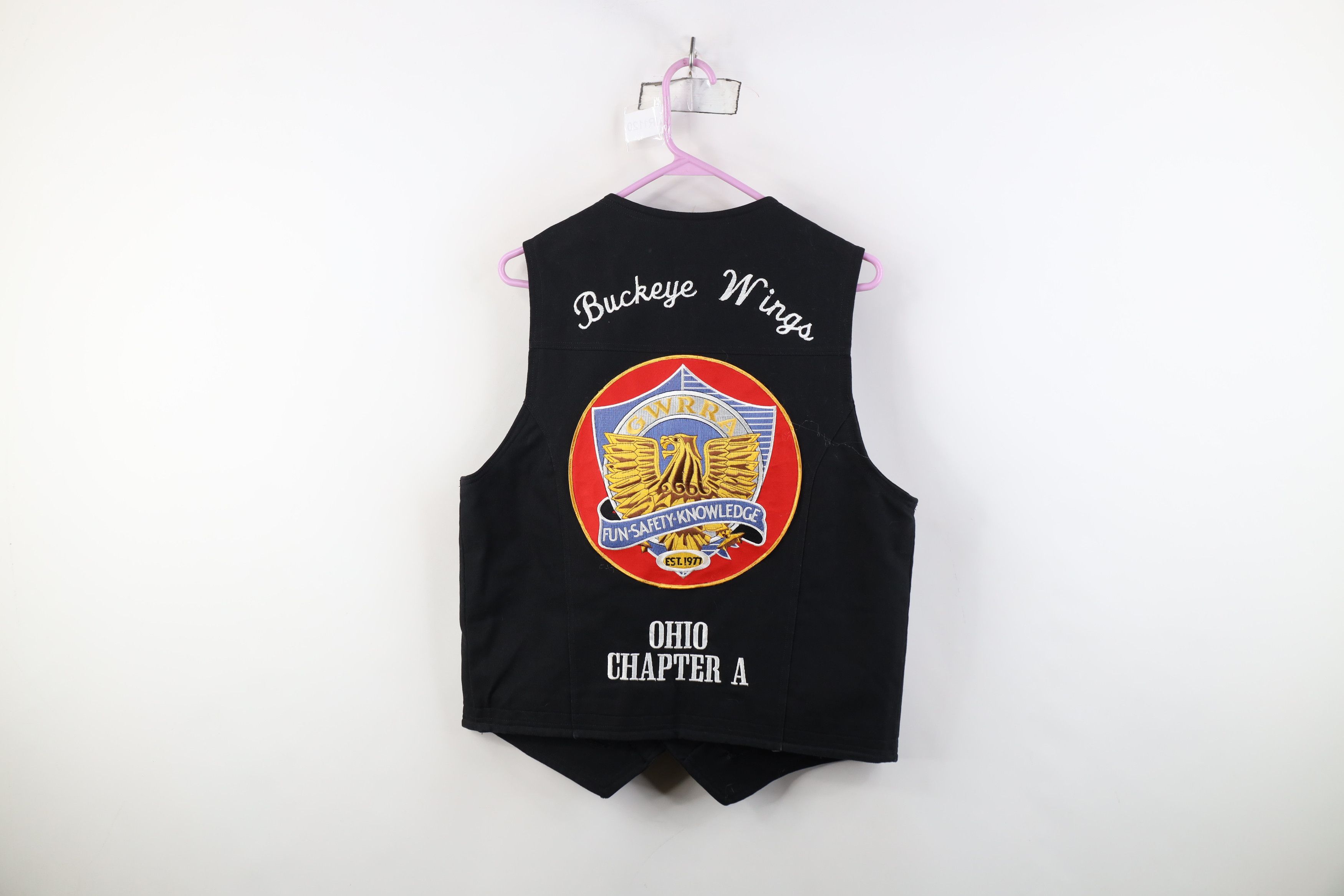 Vintage Vintage Wings GWRRA Button Motorcycle Vest Jacket Black Size US M / EU 48-50 / 2 - 14 Thumbnail