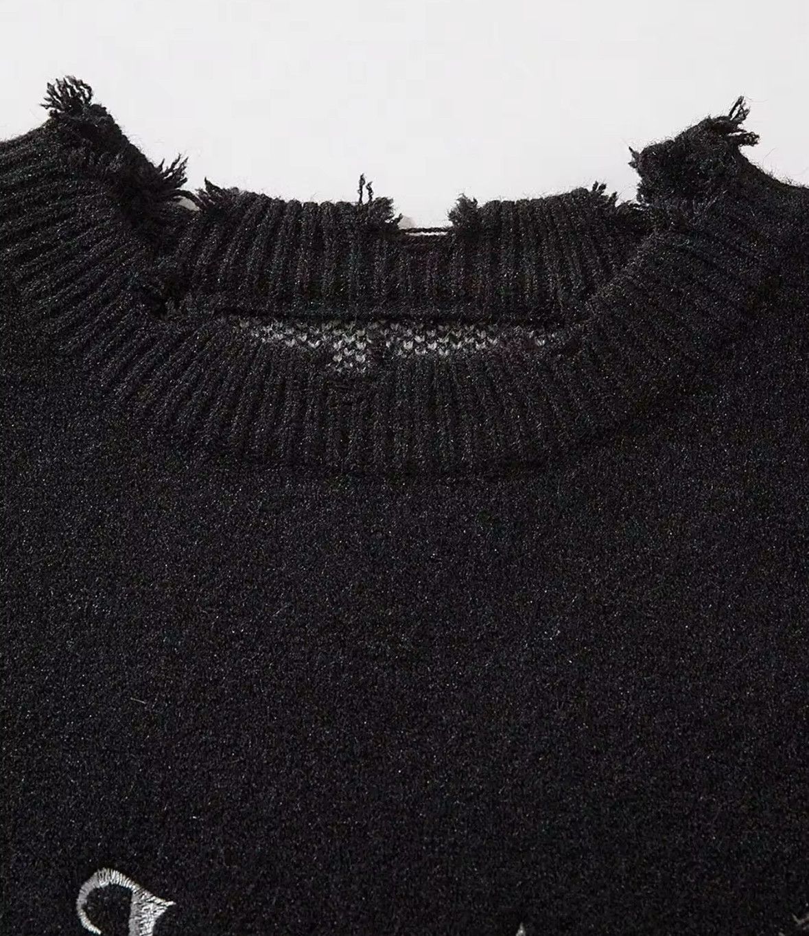 Vintage Streetwear Vintage American Dark Distressed Sweater Jacquard Size US XL / EU 56 / 4 - 4 Thumbnail