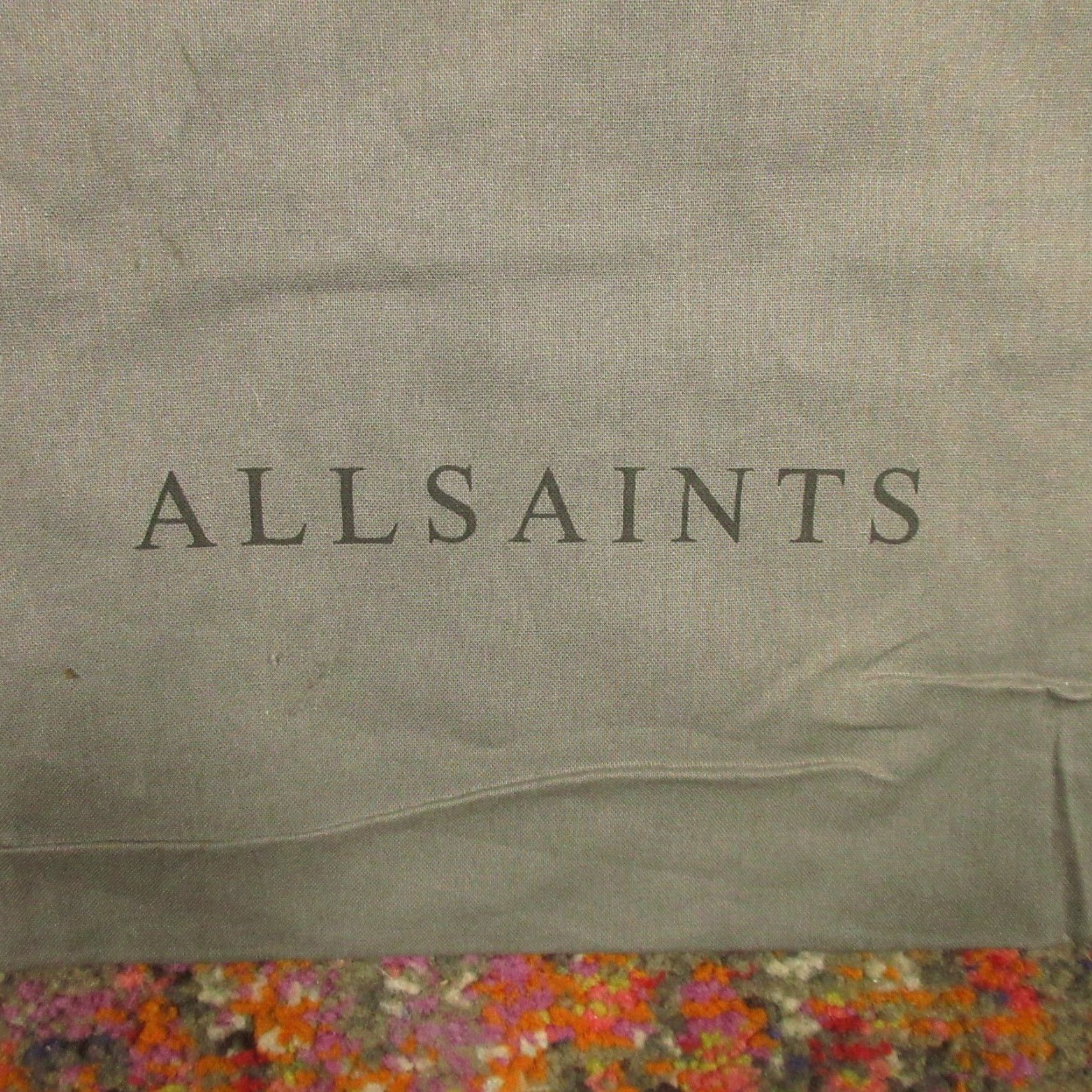 Allsaints ALL SAINTS Bag Cloth Gift Dust Bag Gray 15x15 Drawstrings Cotton Logo Unisex L EUC Size ONE SIZE - 3 Thumbnail