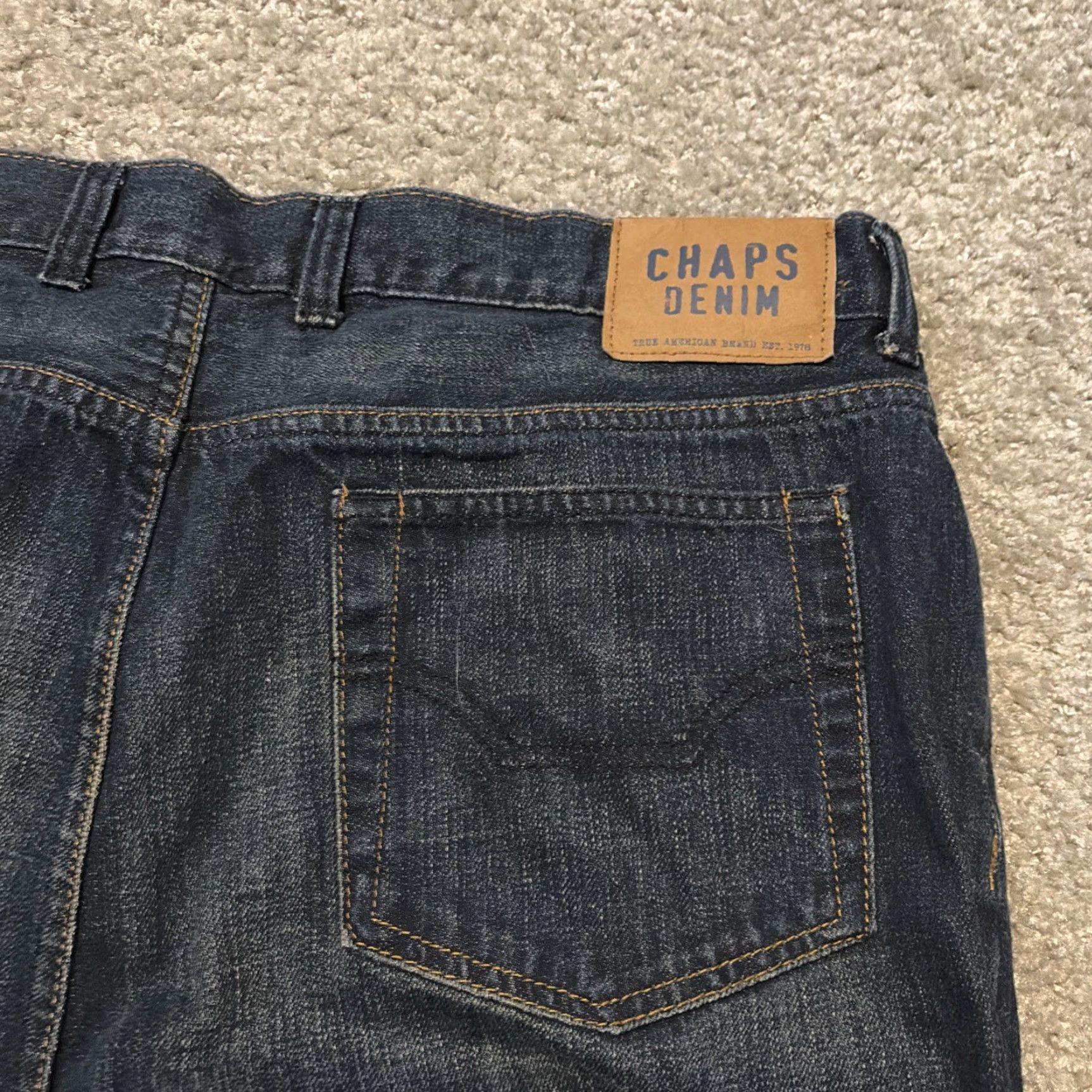 Chaps Chaps Ralph Lauren Jeans Dark Wash Relaxed Fit 38x30 Denim Men Blue Size US 38 / EU 54 - 5 Thumbnail
