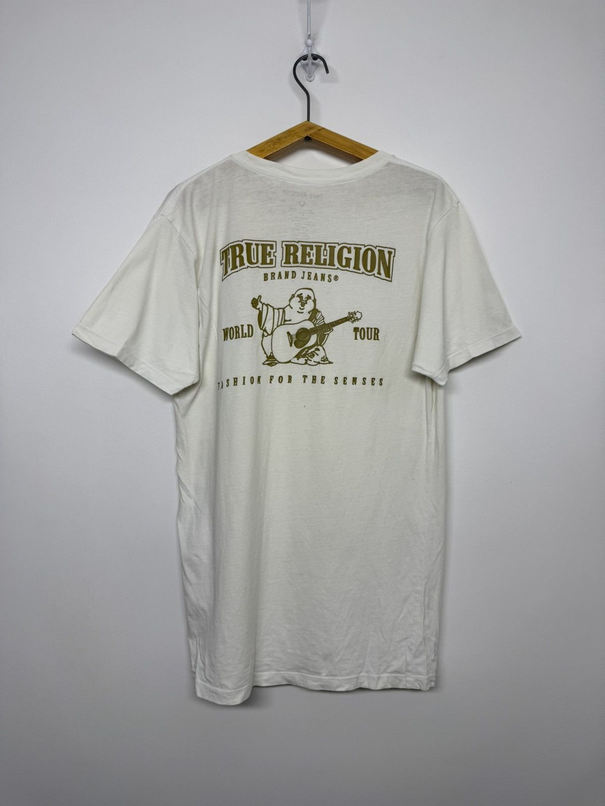 True Religion Vintage True Religion T-Shirt White Gold big logo Size US S / EU 44-46 / 1 - 1 Thumbnail