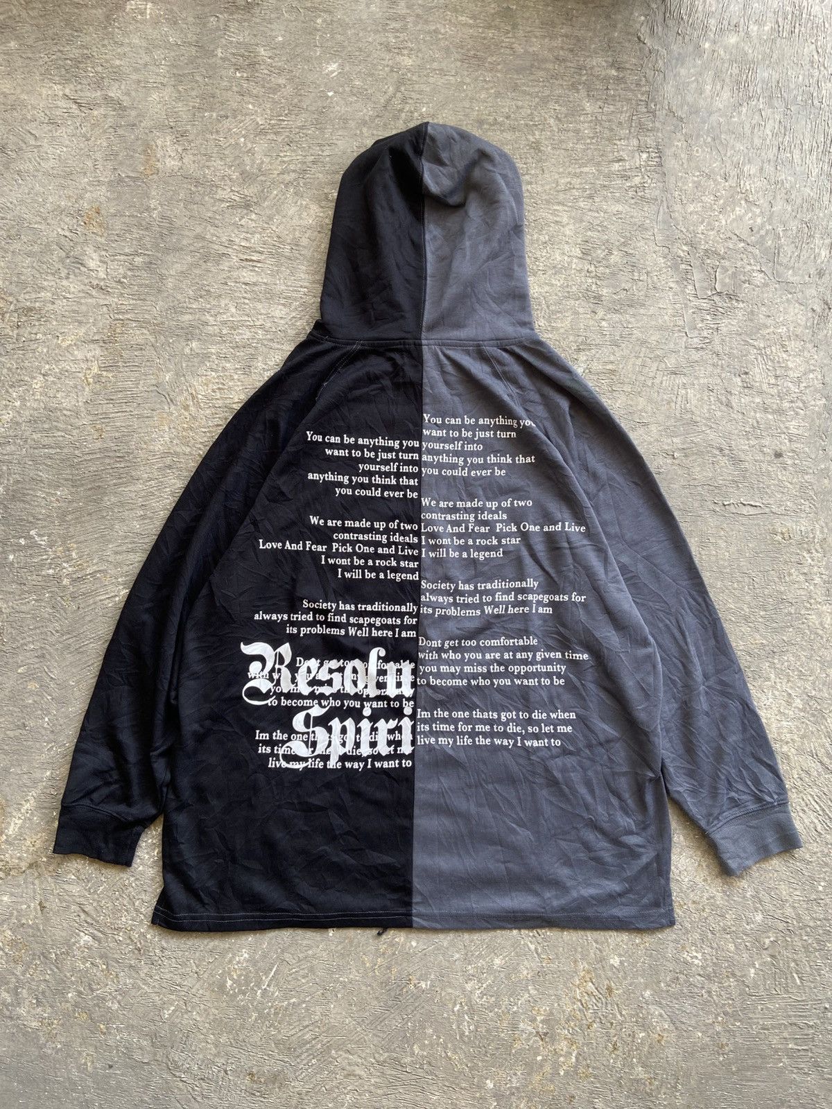 If Six Was Nine 2000s Beaumere - Gothic Style Poem Oversized Hoodie Size US XXL / EU 58 / 5 - 1 Thumbnail