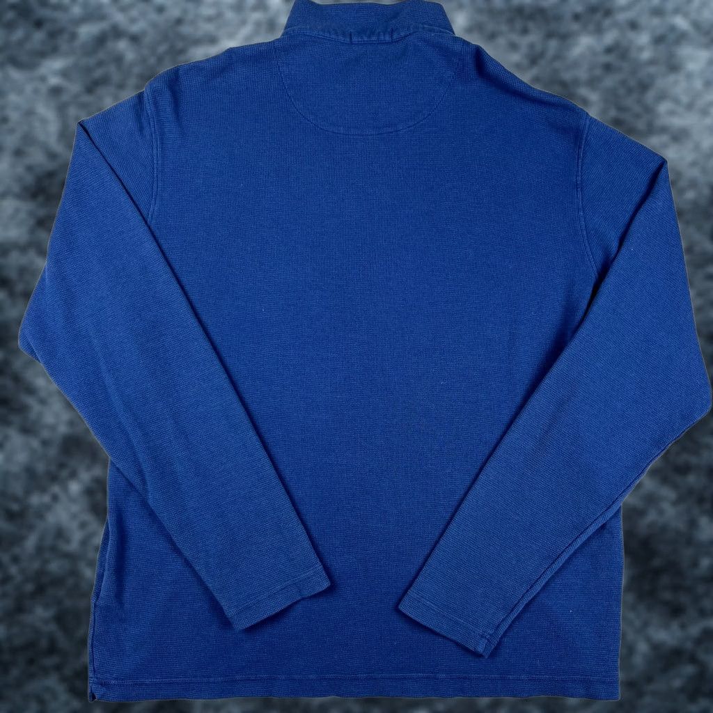 Peter Millar Peter Millar Mountainside Waffle Knit Quarter Zip Sweater XL Blue Men Size US XL / EU 56 / 4 - 1 Thumbnail
