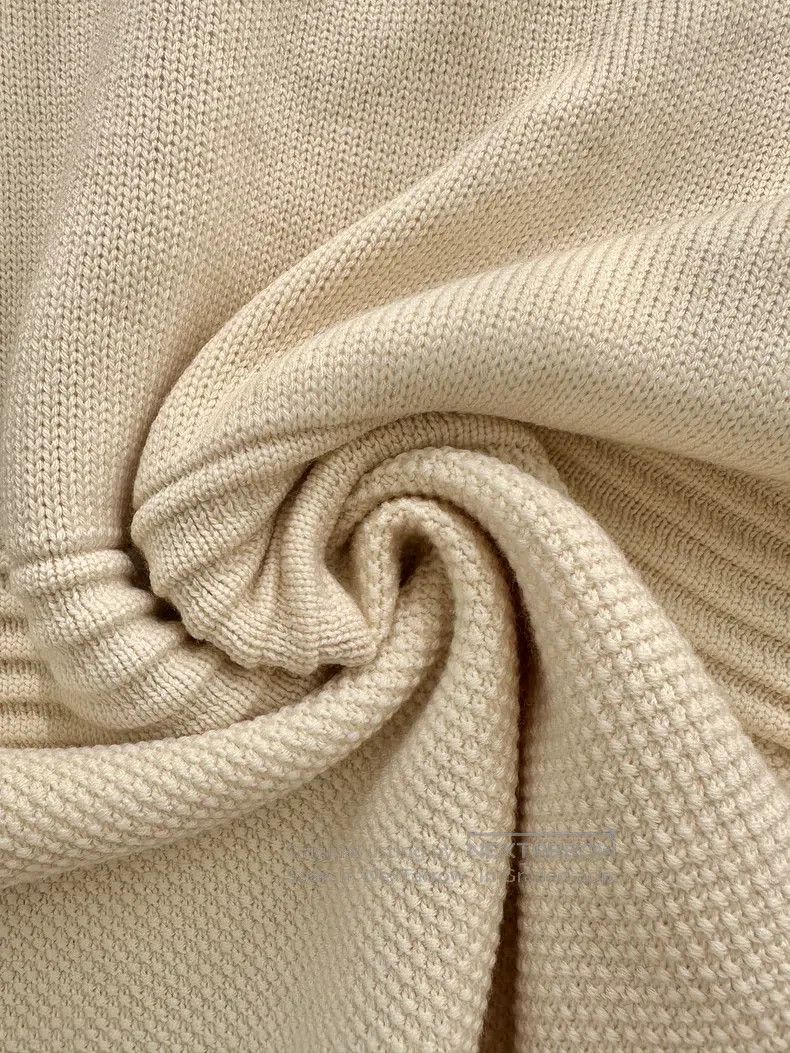 Hermes Hermes Wool Mulberry Silk Short-Sleeve Knit Top, Beige Size XS / US 0-2 / IT 36-38 - 5 Thumbnail