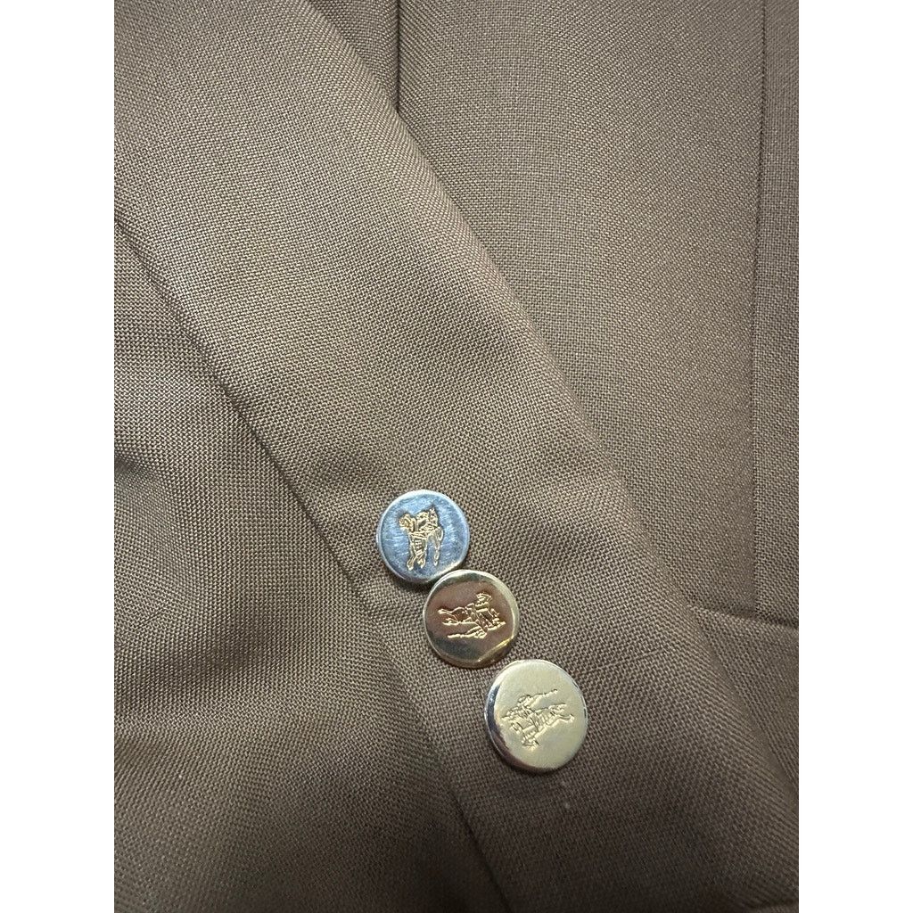 Burberry Vintage Burberry dark tan gold two button blazer size 40R Size 40R - 5 Thumbnail