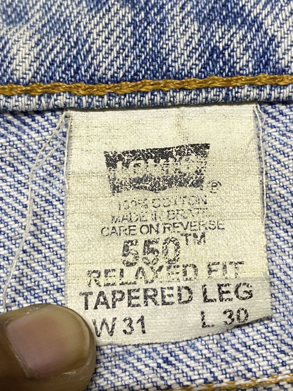 Levi's Vintage Clothing Vintage 80s Levis 550 Orange Tab Mud Wash Denim Jorts Size US 31 - 6 Thumbnail