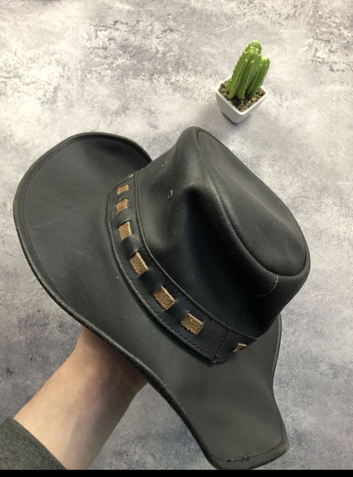Vintage VINTAGE The Australian Bush Hat Co Statesman Leather Rare Size ONE SIZE - 4 Thumbnail