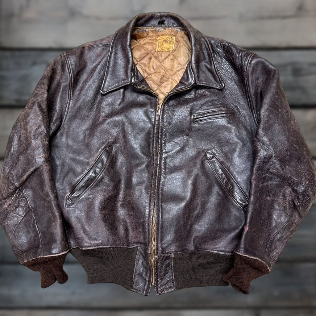 Vintage VINTAGE Blatt Horsehide Leather Jacket Mens XL Brown Front Quarter 90s Quilted Lined Bomber Jacket Riding Style аксесс? Size US XL / EU 56 / 4 - 1 Thumbnail