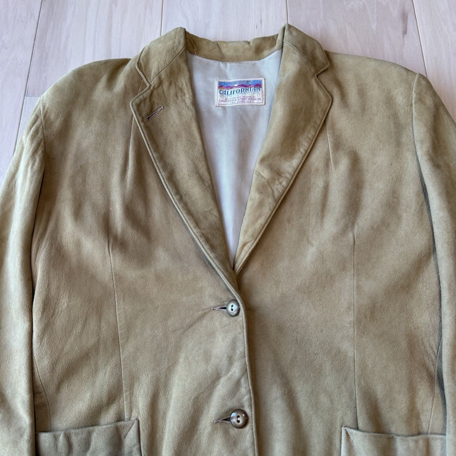 Vintage Vintage Californian Leather Jacket Women's Small Beige Size S / US 4 / IT 40 - 3 Thumbnail