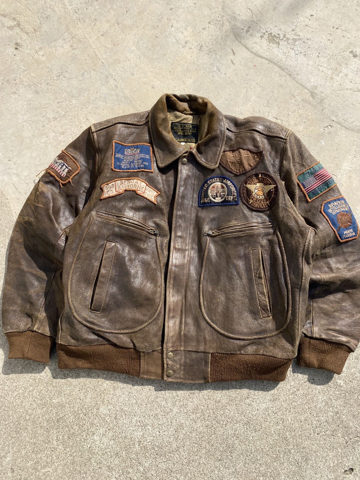 Avirex Bencat Type Leather Jacket Size US M / EU 48-50 / 2 - 2 Thumbnail