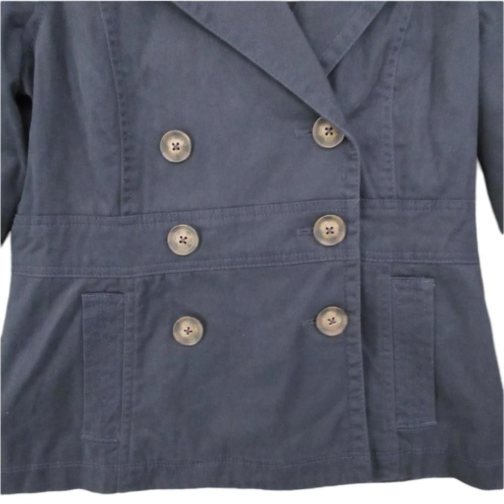 Designer Hollister Jacket Womens XS Military Style Navy Hooded Size XS / US 0-2 / IT 36-38 - 3 Thumbnail