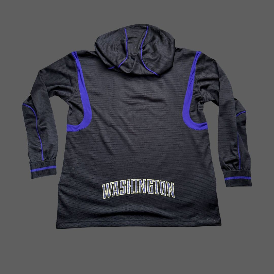 Adidas adidas UW Huskies University of Washington Mesh Hoodie Black Size US L / EU 52-54 / 3 - 7 Thumbnail