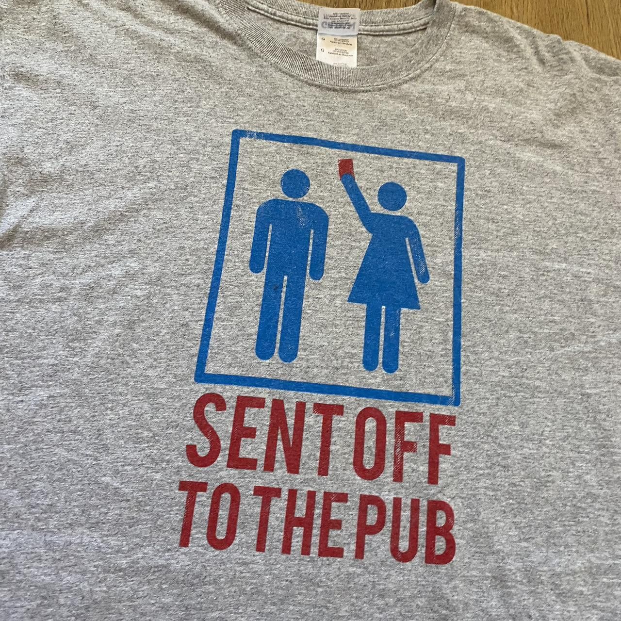 Gildan Sent Off To The Pub graphic t-shirt - grey and red Size US L / EU 52-54 / 3 - 3 Thumbnail