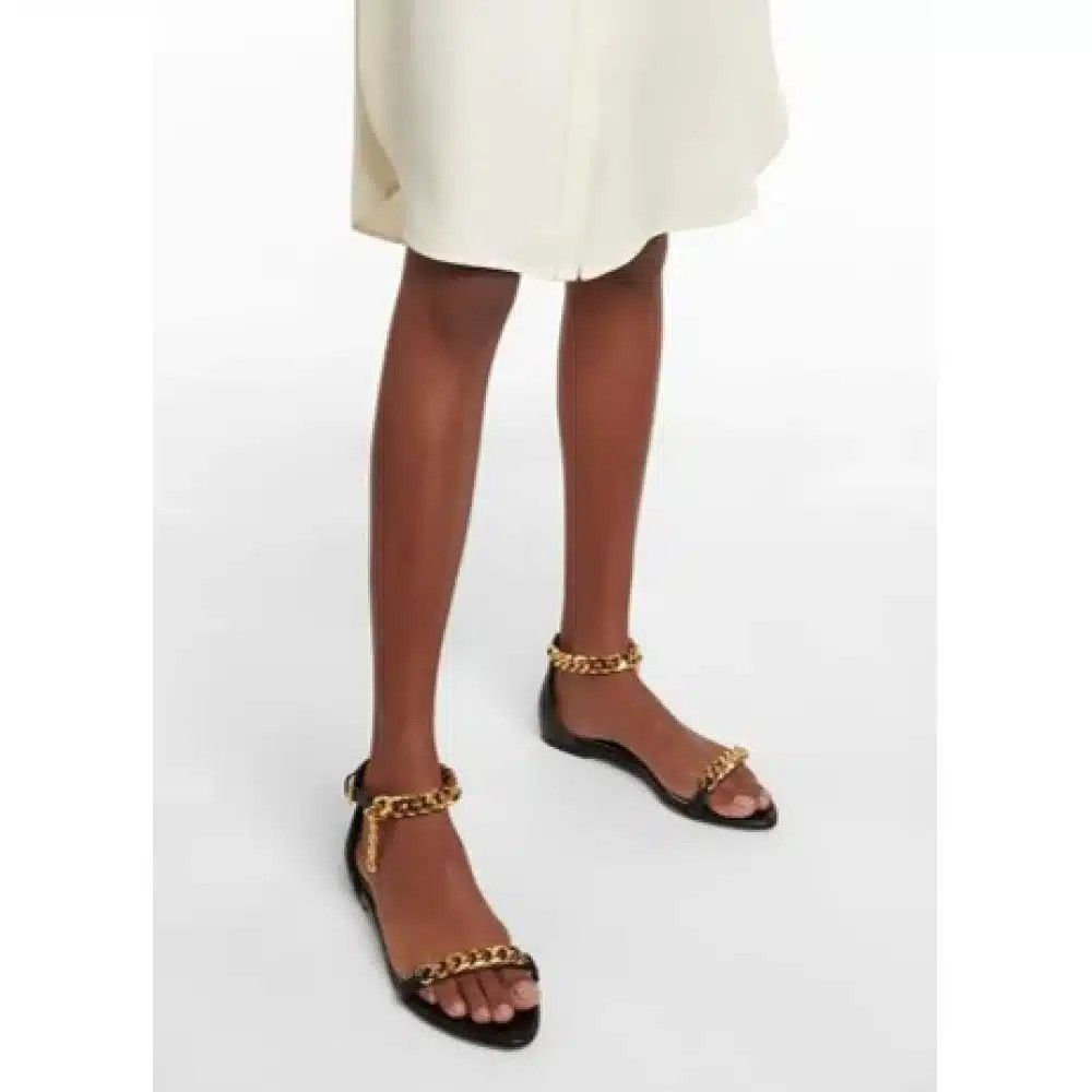 Tom Ford o1loc1c0325 W3067T Flat Chain Sandals in Black Size US 7 / IT 37 - 2 Thumbnail