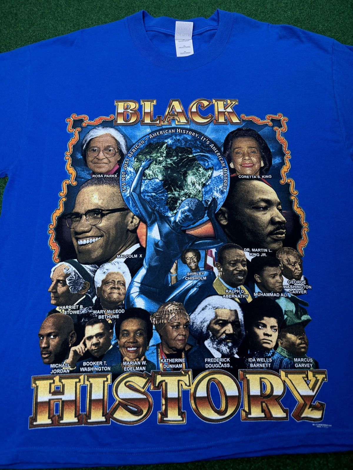 Gildan × Rap Tees × Vintage 90s Y2K Black History Rap Tee