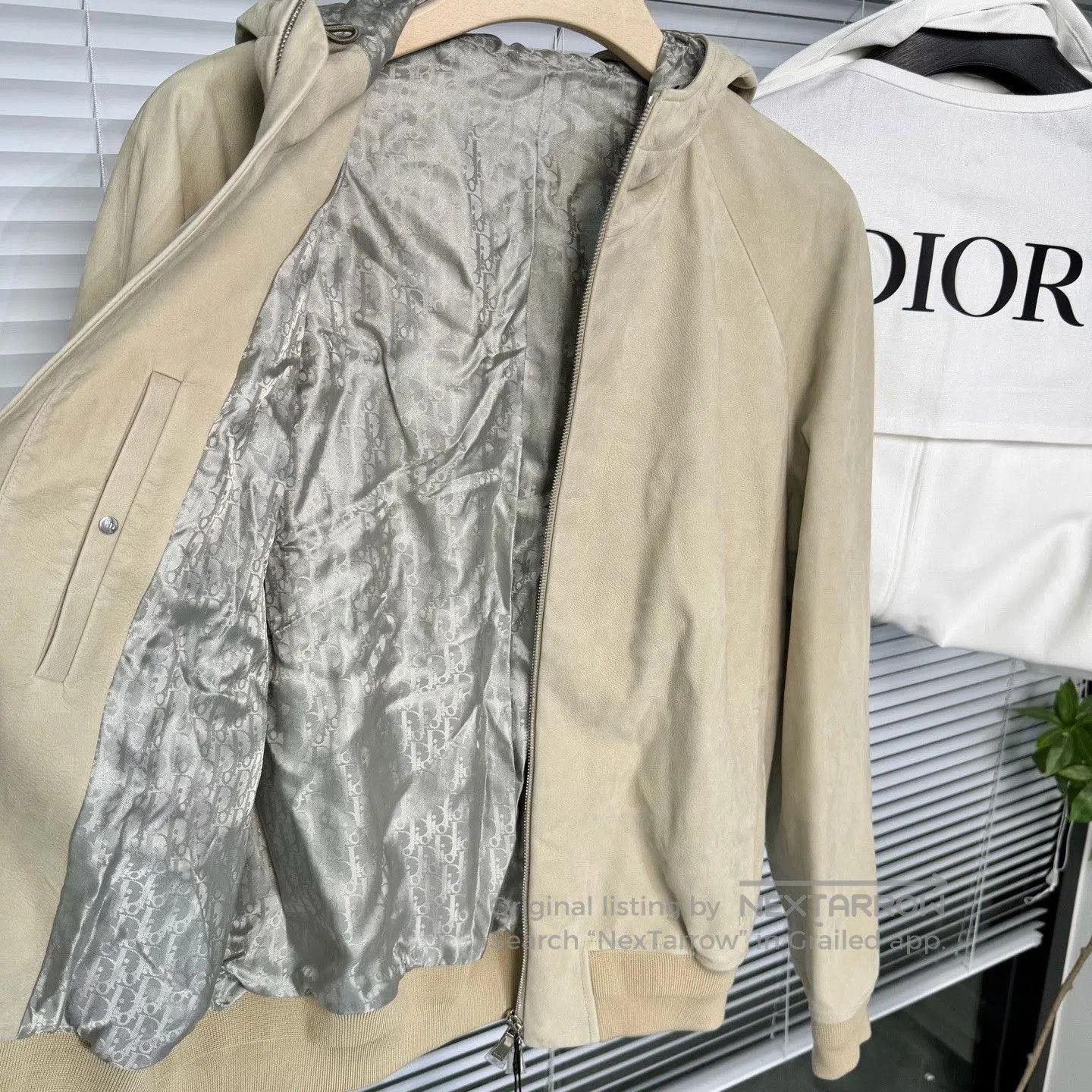 Dior DIOR Leather Jacket with Logo Details. Size US M / EU 48-50 / 2 - 4 Thumbnail