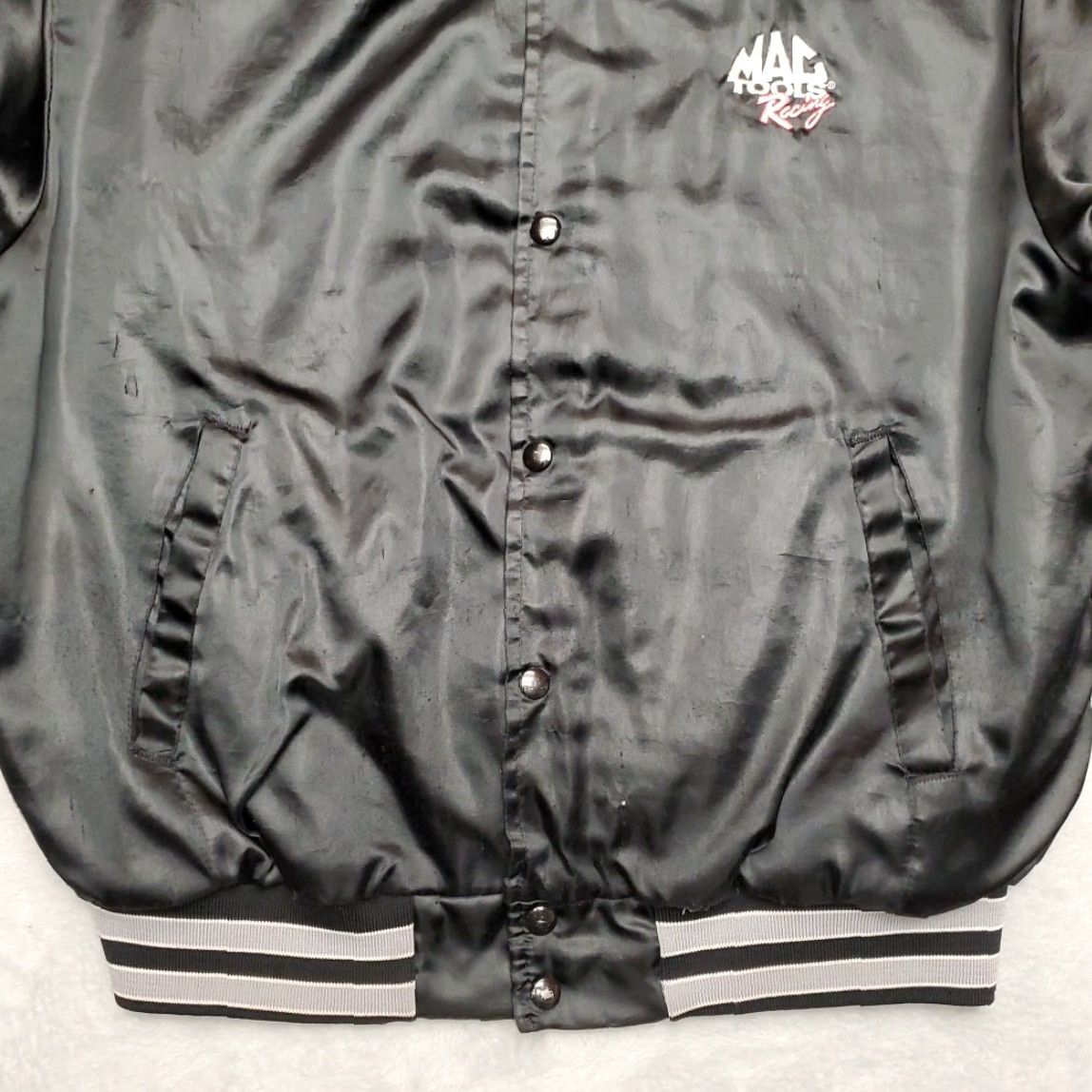 Vintage VINTAGE Mac Tools Jacket Mens XL Black Satin Racing Swingster Made in USA Indy Size US XL / EU 56 / 4 - 2 Thumbnail