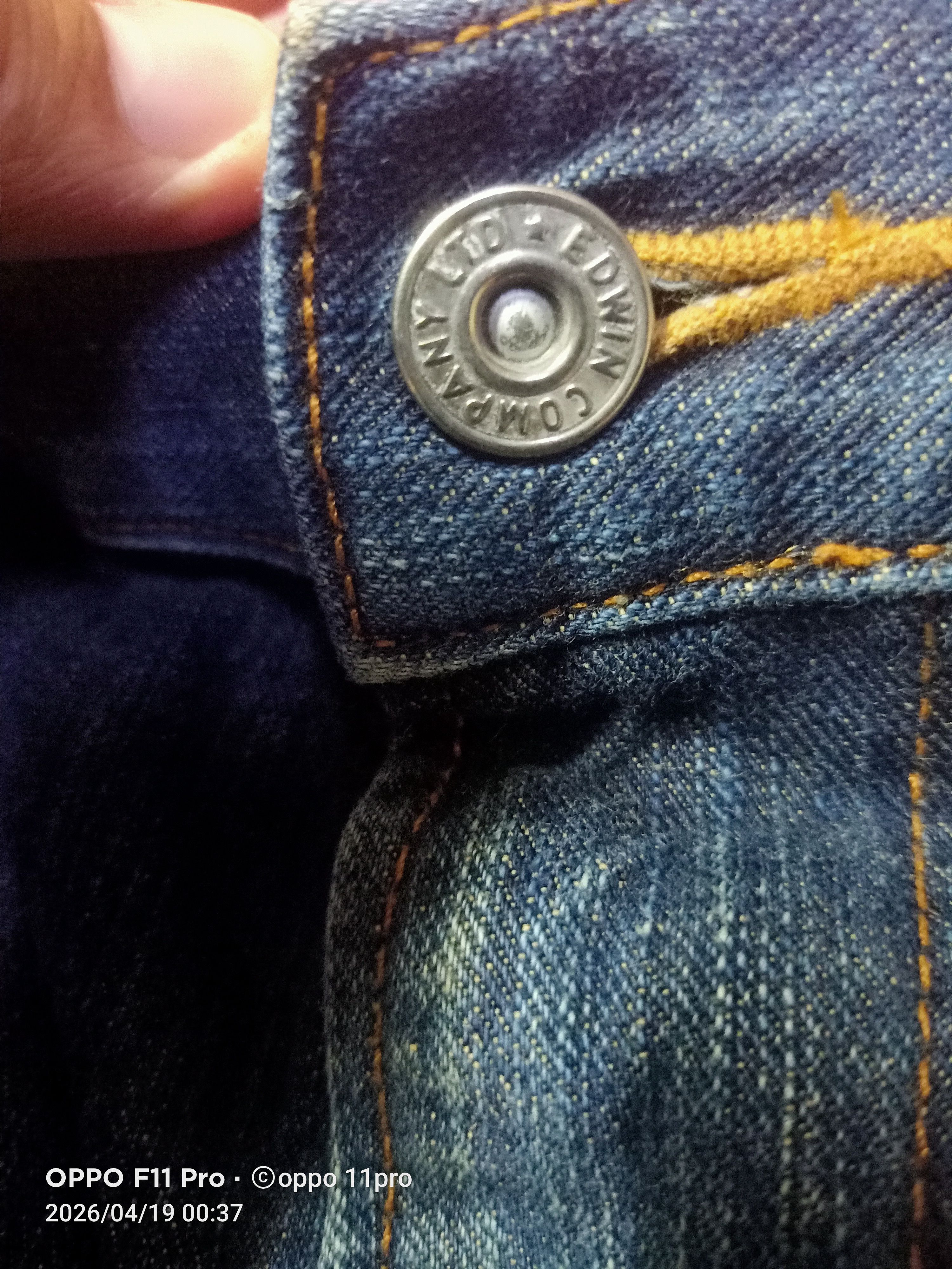 Japanese Brand 💥Vintage Edwin 404XV Flare Denim Men 💥 Size US 34 / EU 50 - 6 Thumbnail