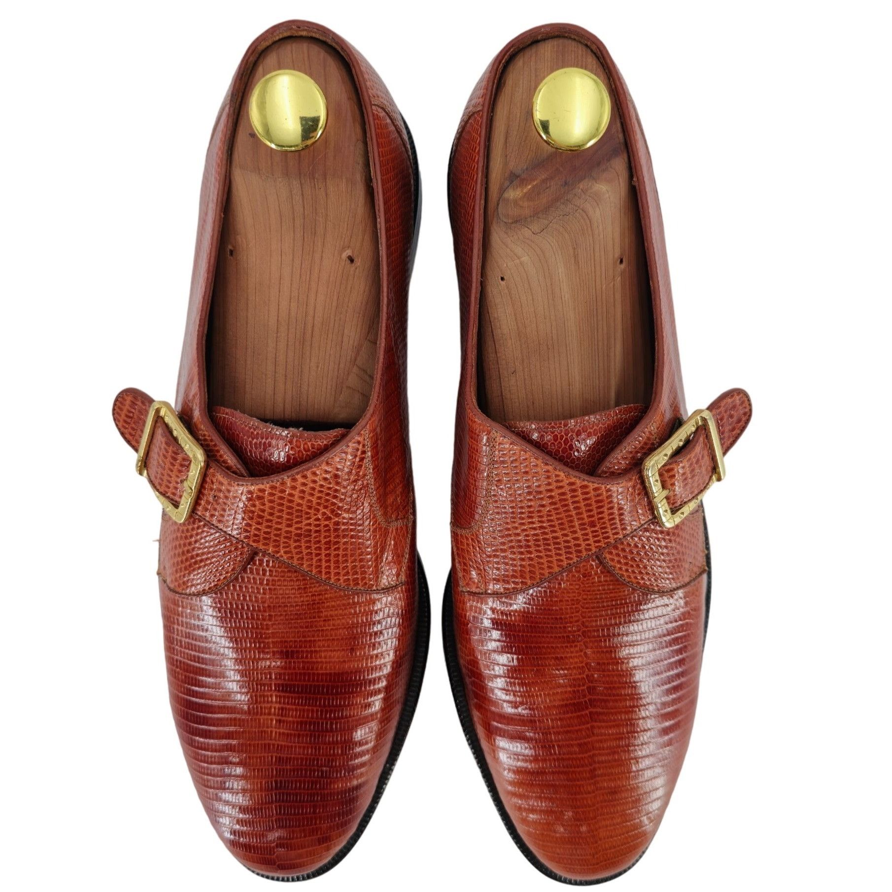Other NEW Exotic Teju Lizard Monk Strap Loafers Mens 11.5 PALOMINO Size US 11.5 / EU 44-45 - 9 Thumbnail