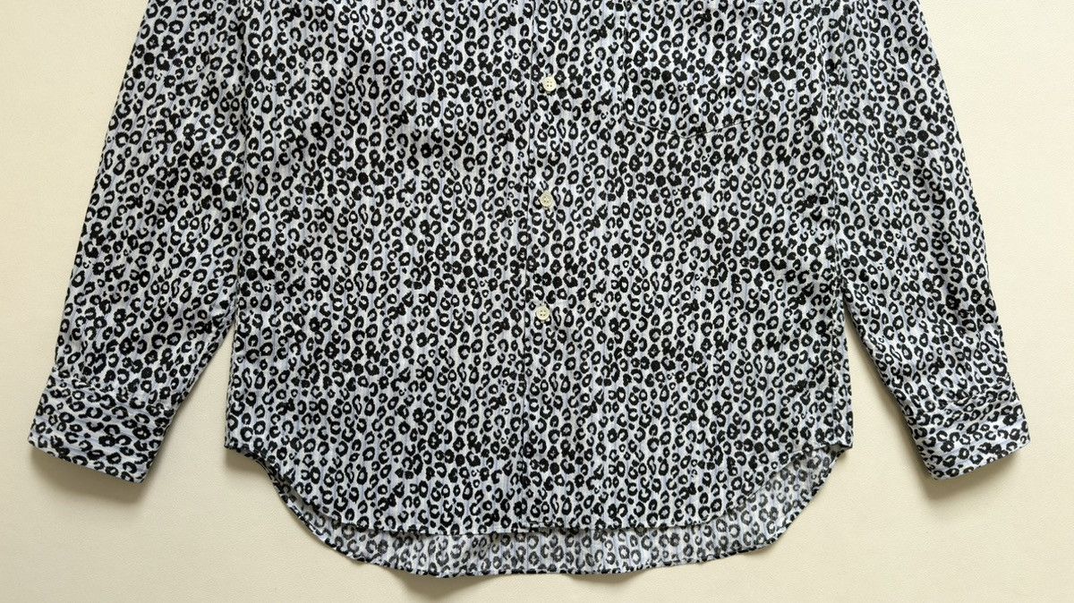 Comme des Garcons White / Blue Striped Leopard Print Shirt Size US S / EU 44-46 / 1 - 7 Thumbnail