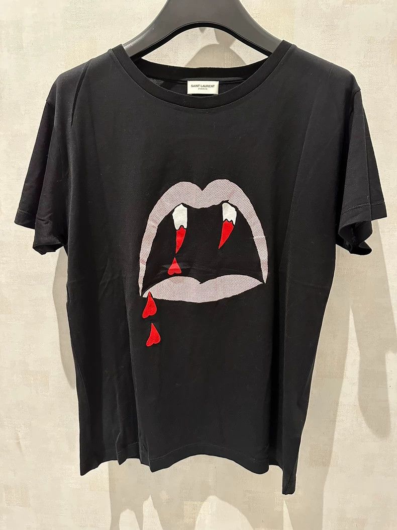 Saint Laurent Paris Saint laurent paris Blood Teeth Short Sleeve 2506-Nextarrow Size US XS / EU 42 / 0 - 1 Thumbnail