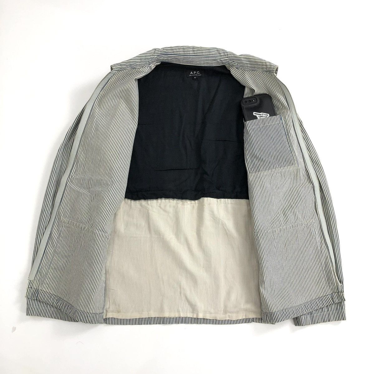 Vintage A.PC Paris Hickory Chore Denim Jacket Luxury