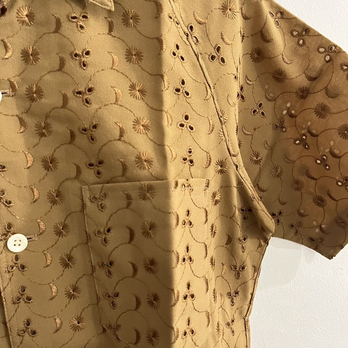 Japanese Brand Ginrei Textured Pattern Button Up Shirt Size US M / EU 48-50 / 2 - 6 Thumbnail