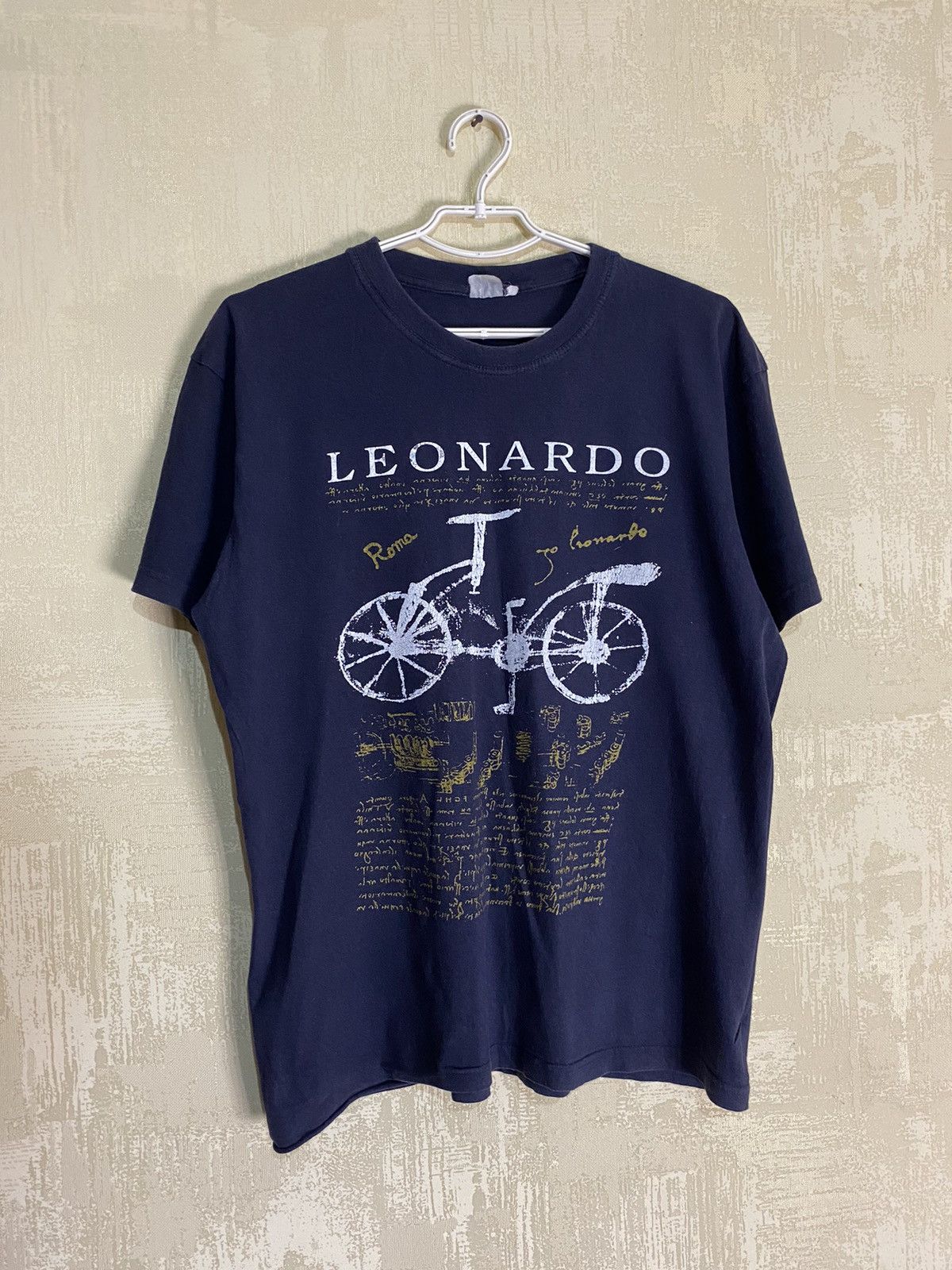 90s Vintage Leonardo da Vinci Art Bicycle Tee