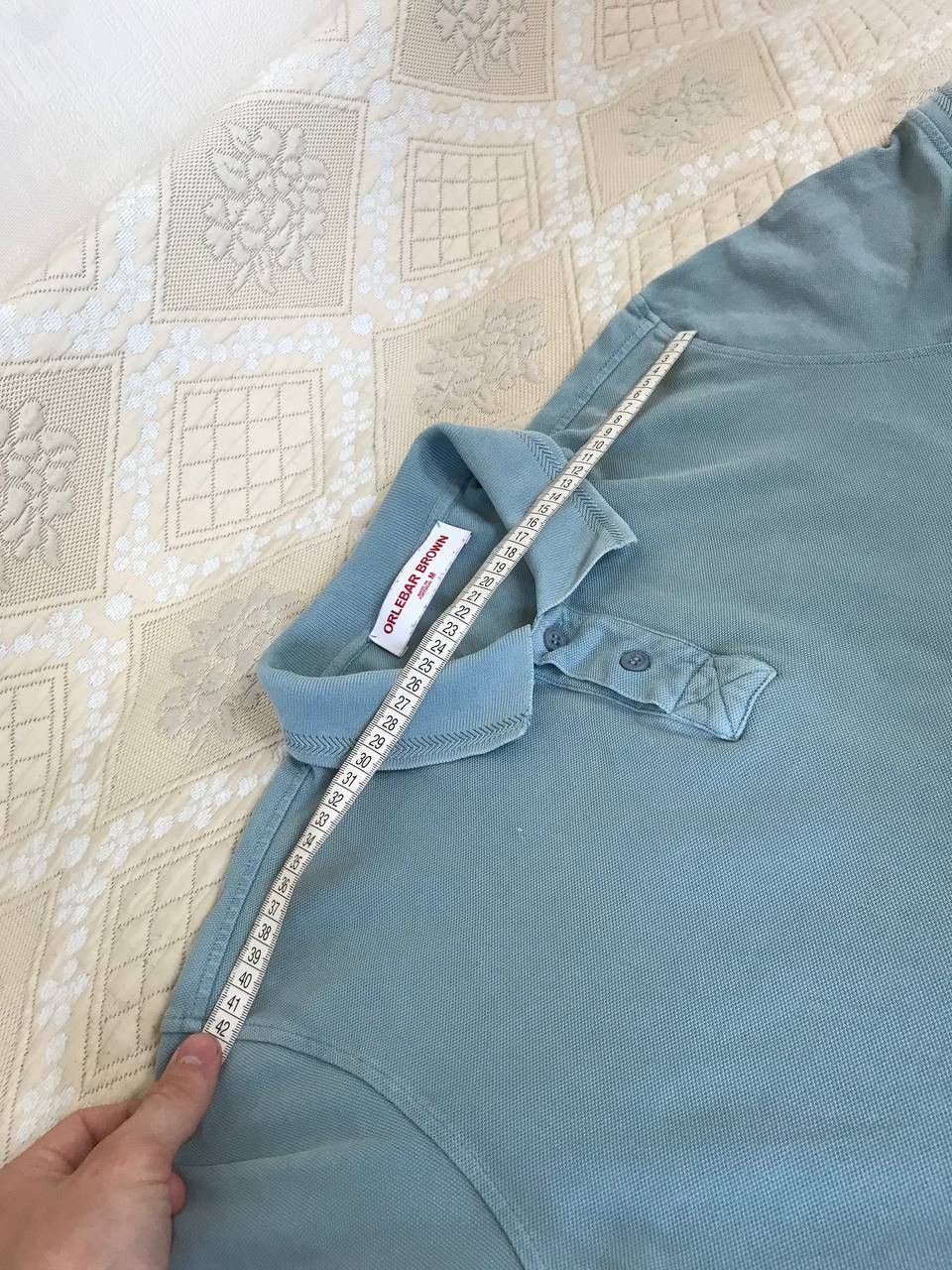Orlebar Brown 🔥 Orlebar Brown Jarrett Washed Polo Shirt Distressed Blue Size US M / EU 48-50 / 2 - 11 Thumbnail