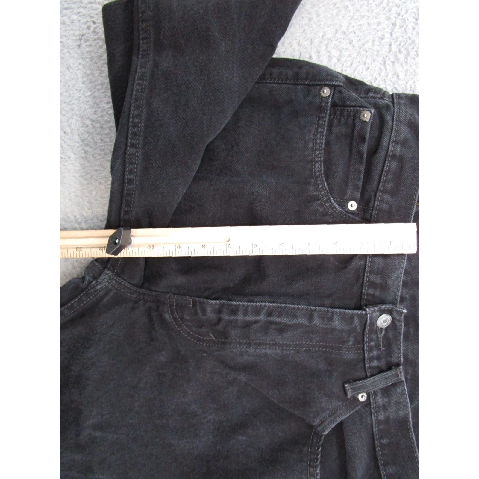 Levi's Levis 505 Black Denim Straight Jeans Mens 36x32 Regular Size Levi's 505 Jeans Black Straight Mens 36-32 Size US 36 / EU 52 - 6 Thumbnail