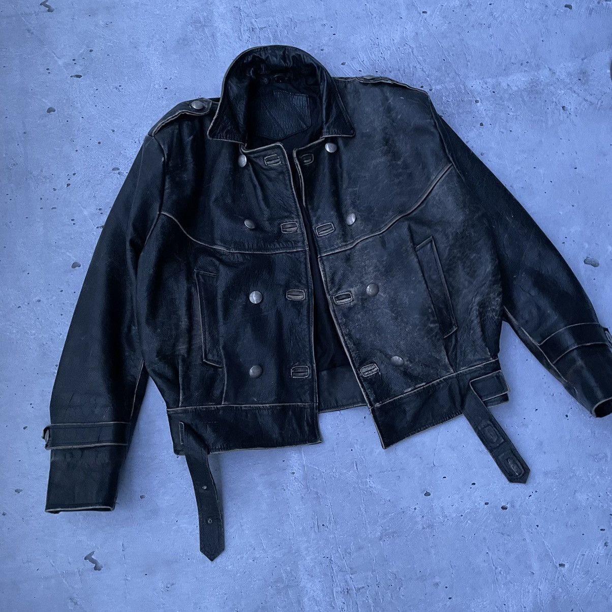 Vintage 🔥very rare🔥80s j-31 vintage leather jacket with iron buttons Size US L / EU 52-54 / 3 - 3 Thumbnail