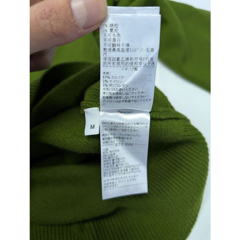 Bottega Veneta o1rshd1 Classic Cashmere Sweater in Olive Green Size US M / EU 48-50 / 2 - 21 Thumbnail