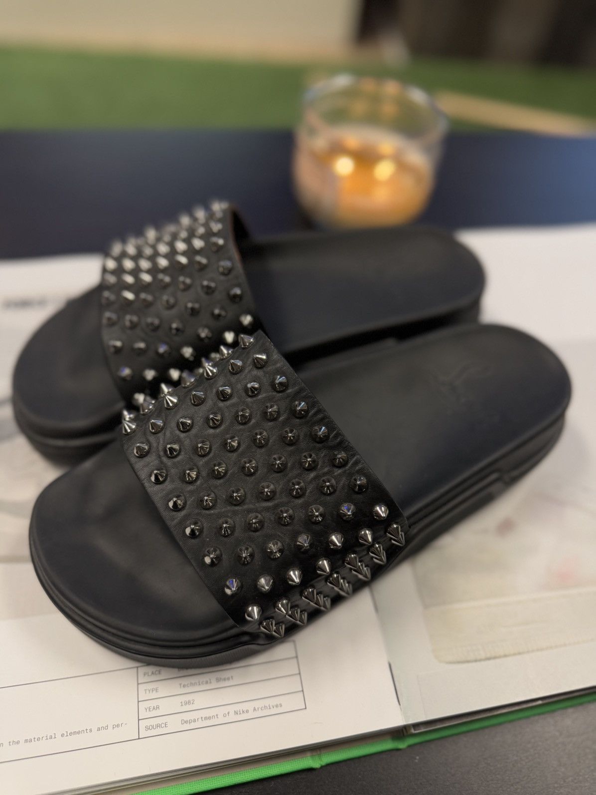 Christian Louboutin Christian Louboutin Spike Slip On Slides Size 39.5 Size US 9.5 / IT 39.5 - 5 Thumbnail