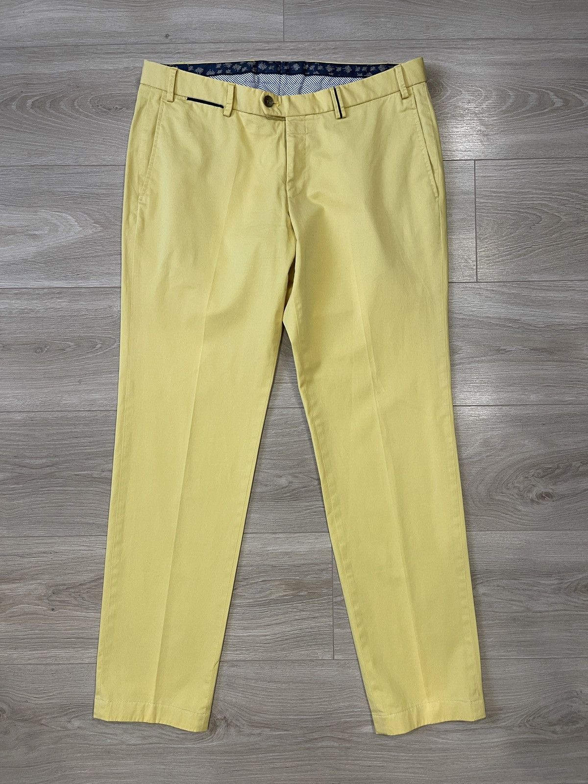 Hiltl HILTL Men's Teaker-S Chino Trousers Yellow Cotton pants us34 Size US 34 / EU 50 - 4 Thumbnail