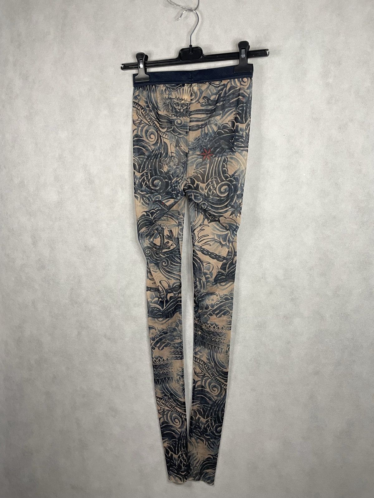 Jean Paul Gaultier Jean Paul Gaultier JPG Lindex Tattoo Y2k Leggings Mesh Pants Size 27" / US 4 / IT 40 - 7 Thumbnail