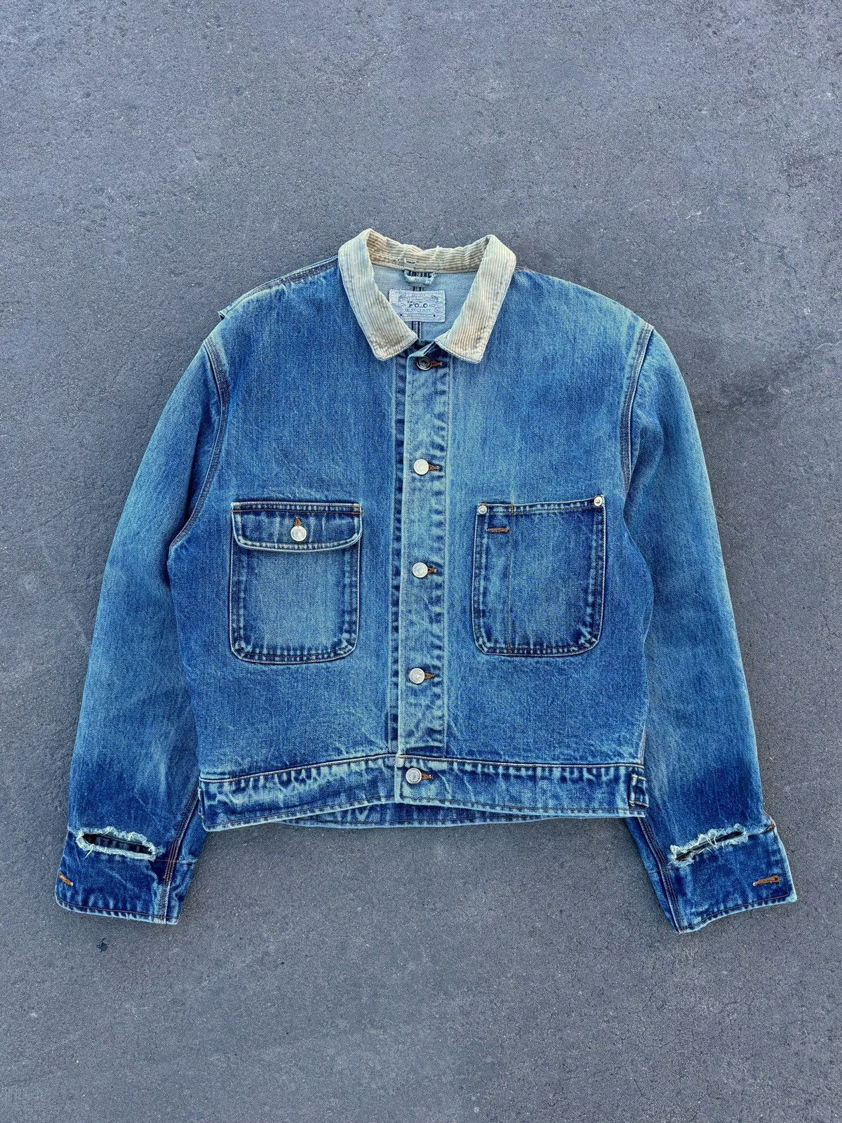 Polo Ralph Lauren × Vintage Rare Vintage 80s Polo Ralph Lauren Faded Jacket Size US M / EU 48-50 / 2 - 1 Thumbnail