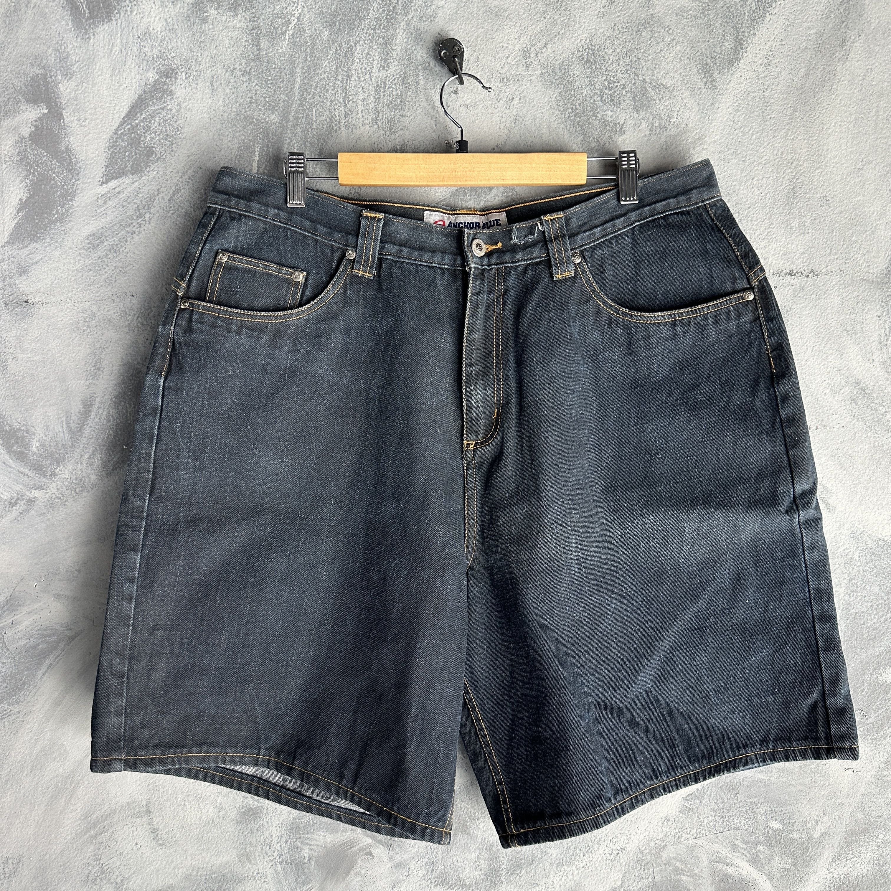 Anchor Blue Vtg Anchor Blue Shorts Denim Baggy Relaxed Long Y2K Casual Size US 38 / EU 54 - 2 Thumbnail