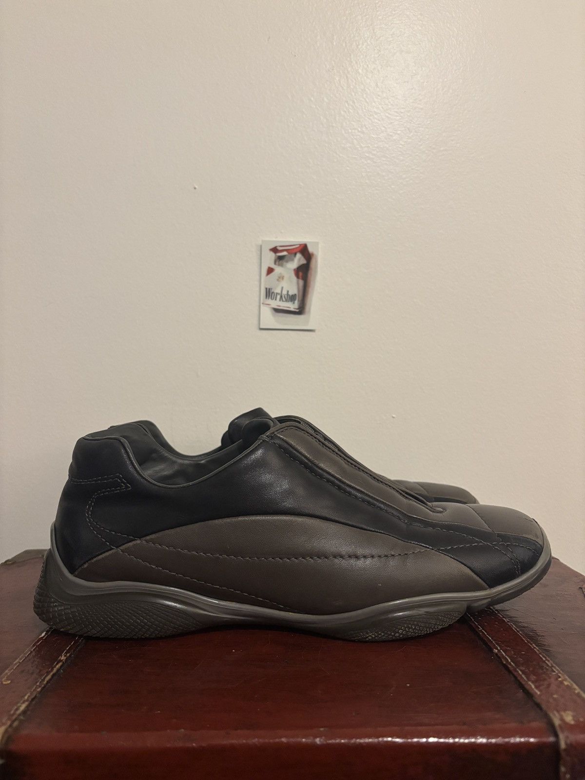 Prada Prada Square Toe Leather Luxury Bowling-like Trainers Size US 9 / EU 42 - 3 Thumbnail