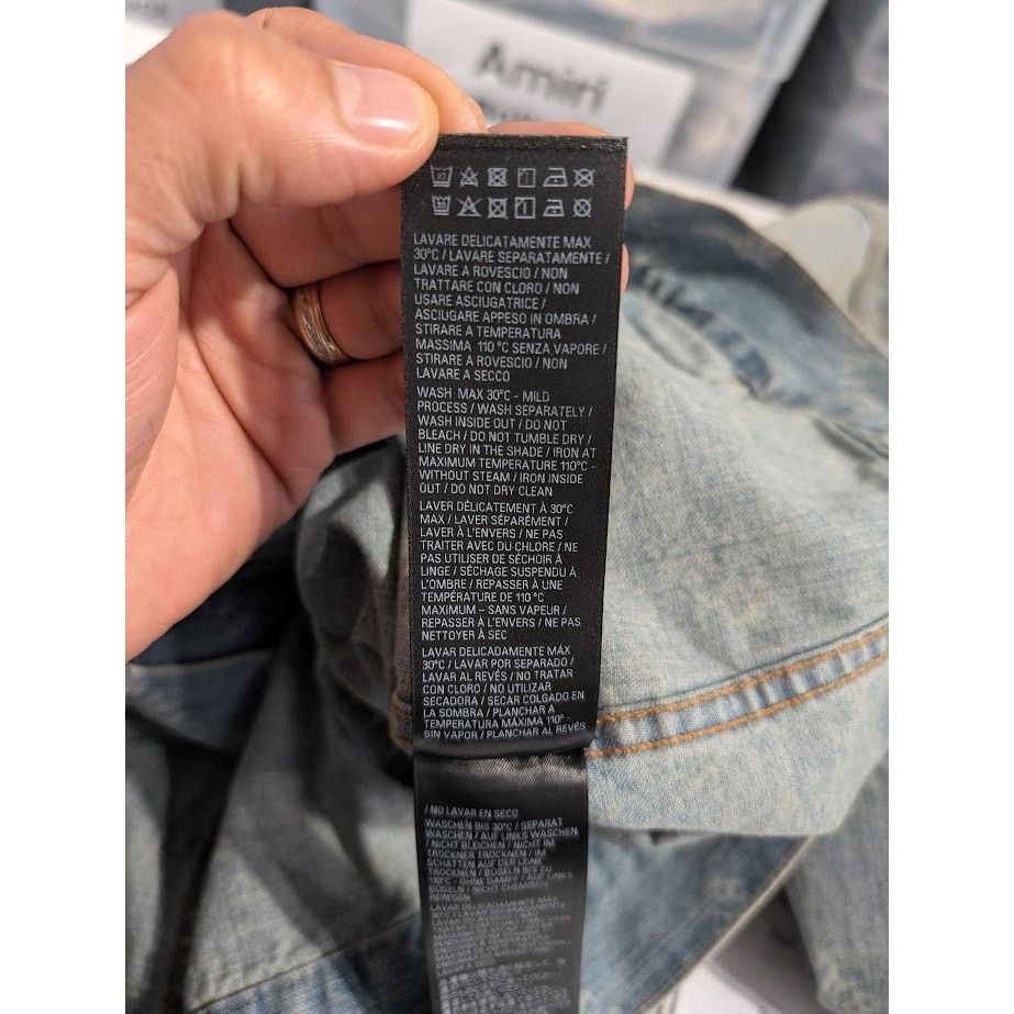 Balenciaga o1rshd1 Jacket Japanese Ring Blue Denim in Blonde Ring Size US L / EU 52-54 / 3 - 17 Thumbnail