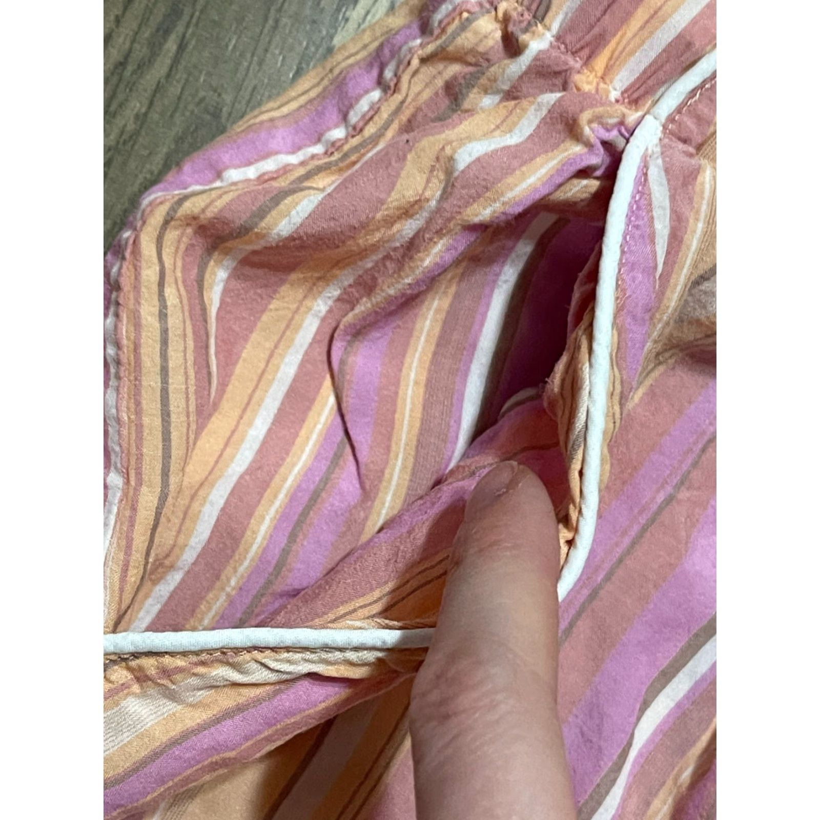Vintage Stars Above 2 pc Set Womens Size Medium Pink White Orange Button up + Shorts Outfit/Set Size 32" / US 10 / IT 46 - 5 Thumbnail