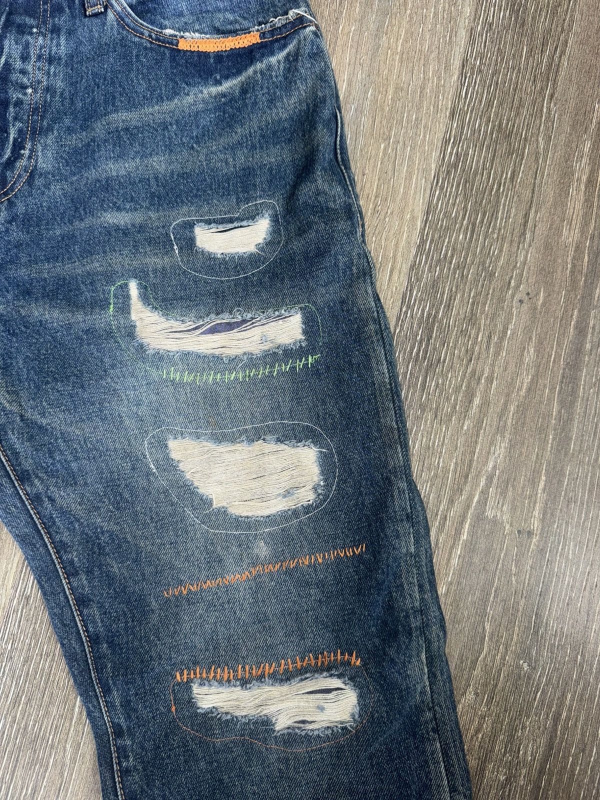 Billionaire Boys Club Billionaire Boys Club BB Distressed Fit Jeans Size US 32 / EU 48 - 2 Thumbnail