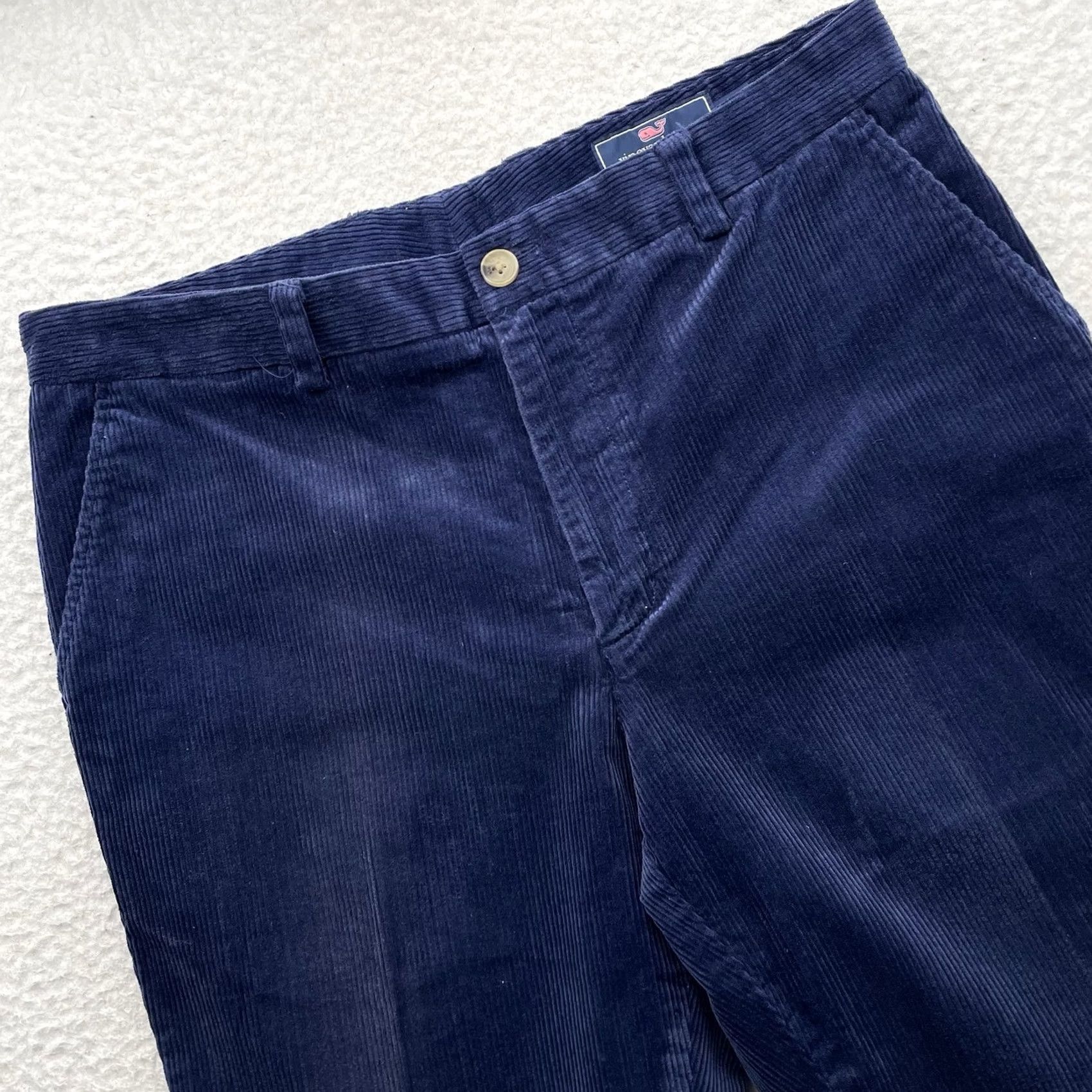 Vineyard Vines Vineyard Vines Pants Mens 34x32 Navy Blue Slim Stretch Corduroy Preppy Size US 34 / EU 50 - 2 Thumbnail