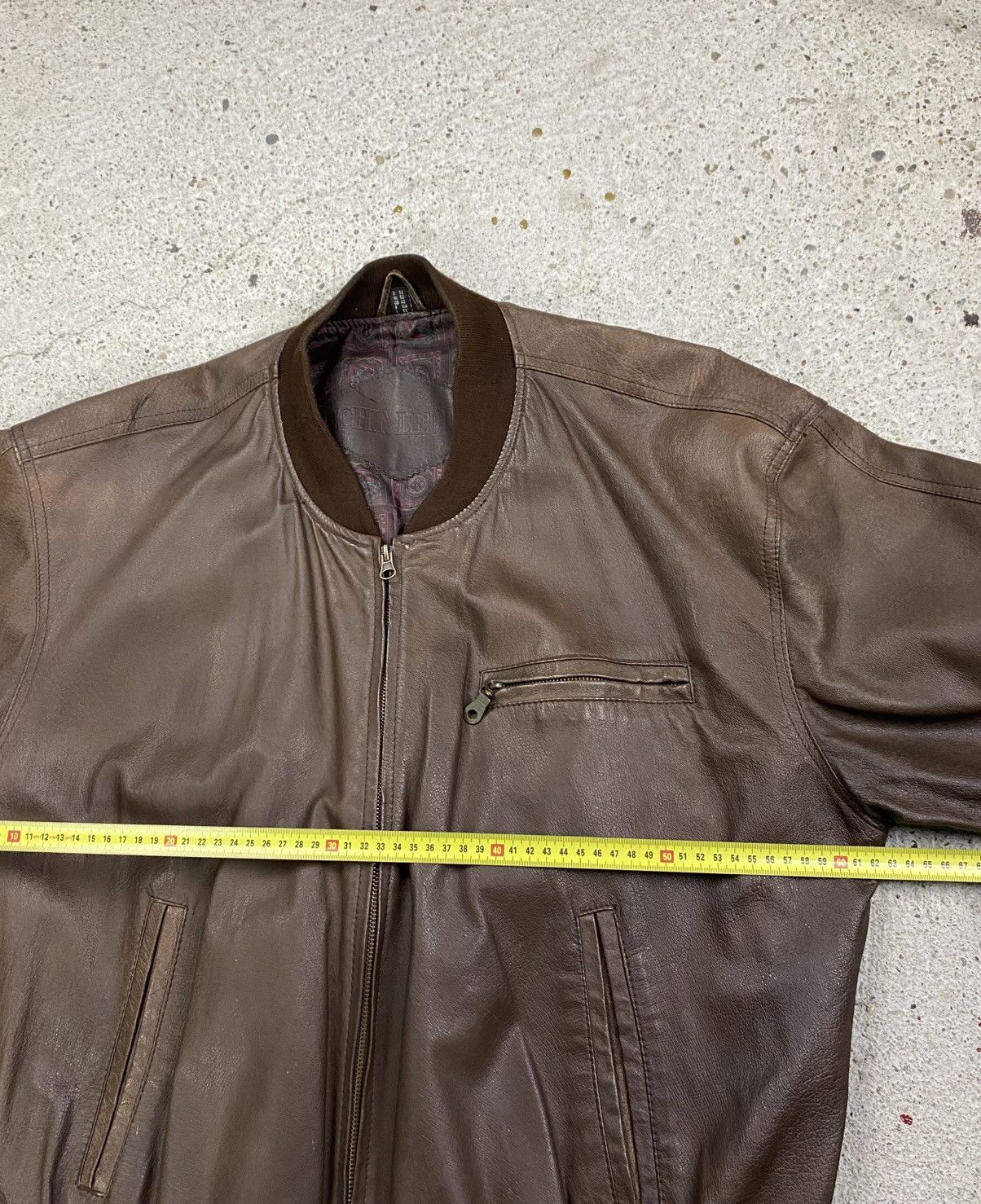 Japanese Brand Vintage leather bomber jacket avant garde cropped brown Size US L / EU 52-54 / 3 - 18 Thumbnail