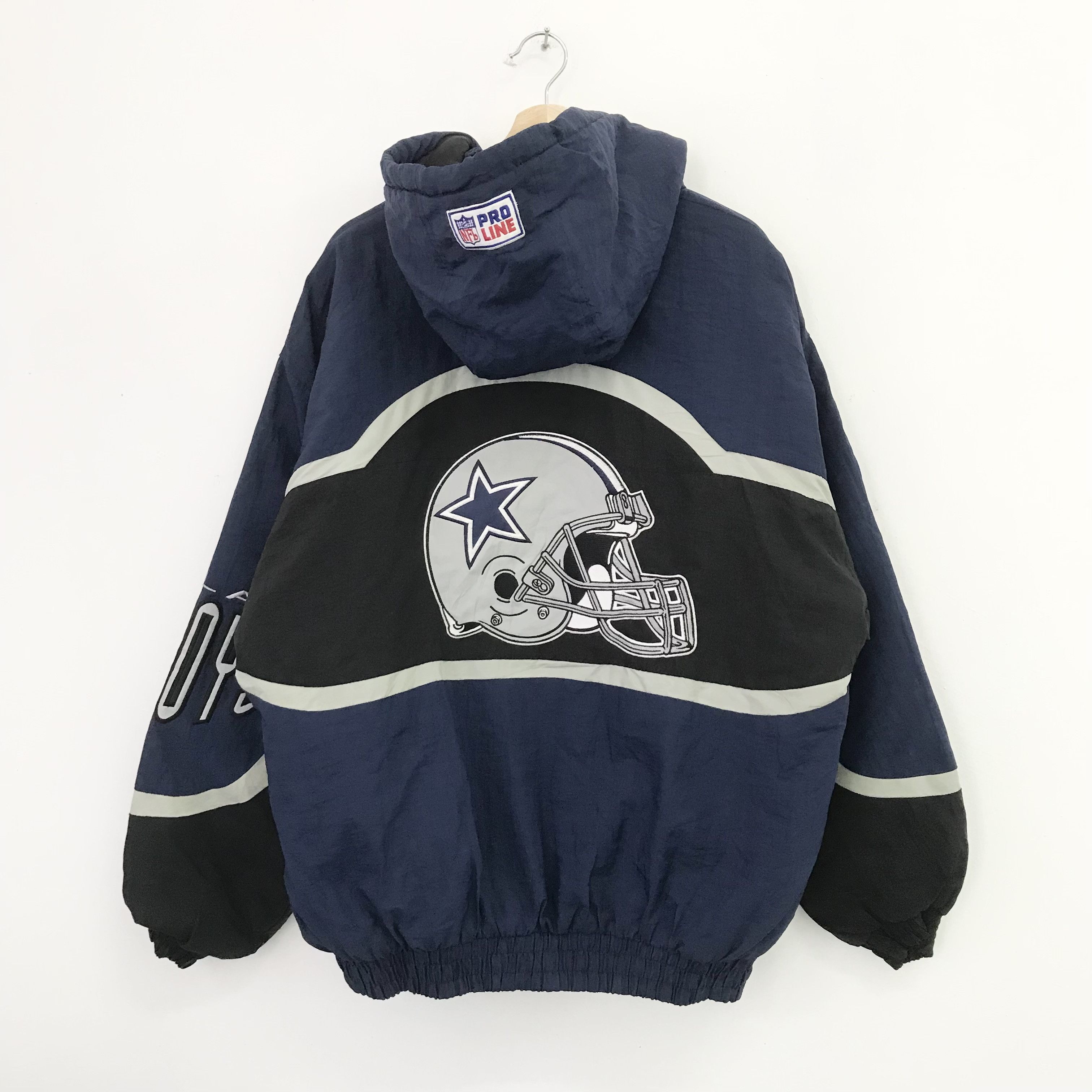 Vintage 90s Dallas Cowboys Reversible Hoodie Jacket - XL NFL Coat Puffer retailer Style