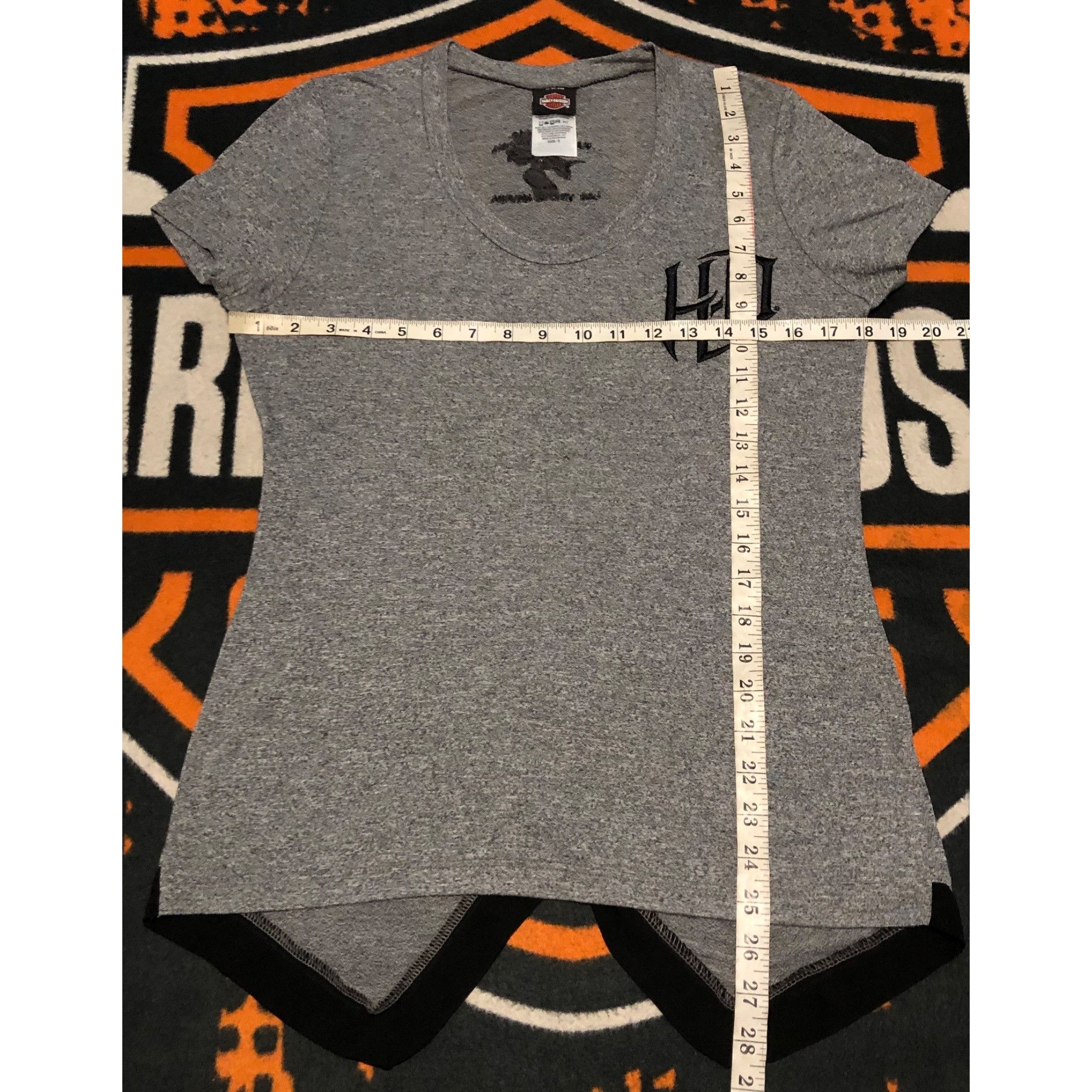 Harley Davidson Harley-Davidson Womens Gray High-Low Hem T-Shirt Size S/M Size S / US 4 / IT 40 - 5 Thumbnail